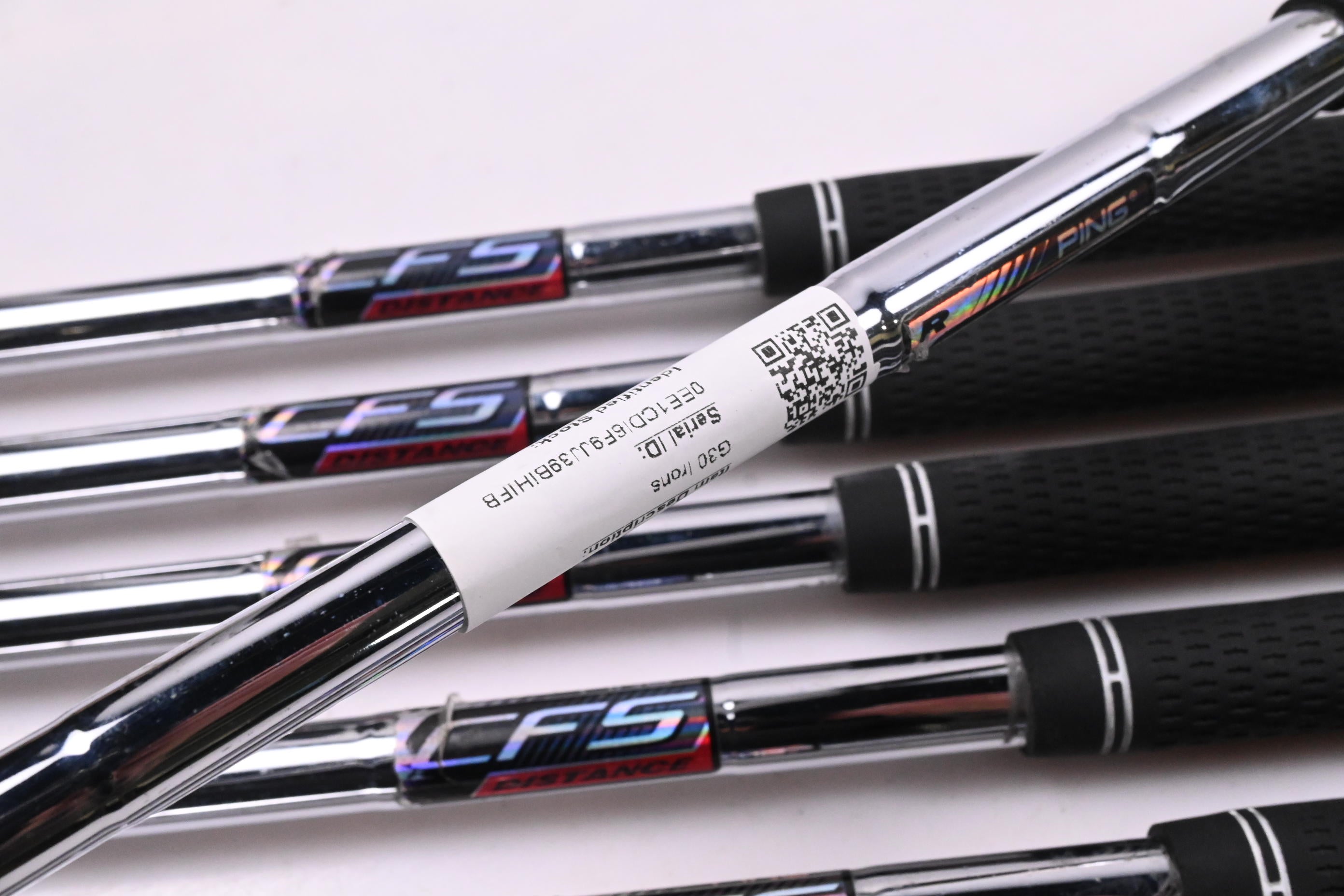 Ping G30 Irons / 4-PW+SW / Black Dot / Regular Flex Ping CFS Distance Shafts