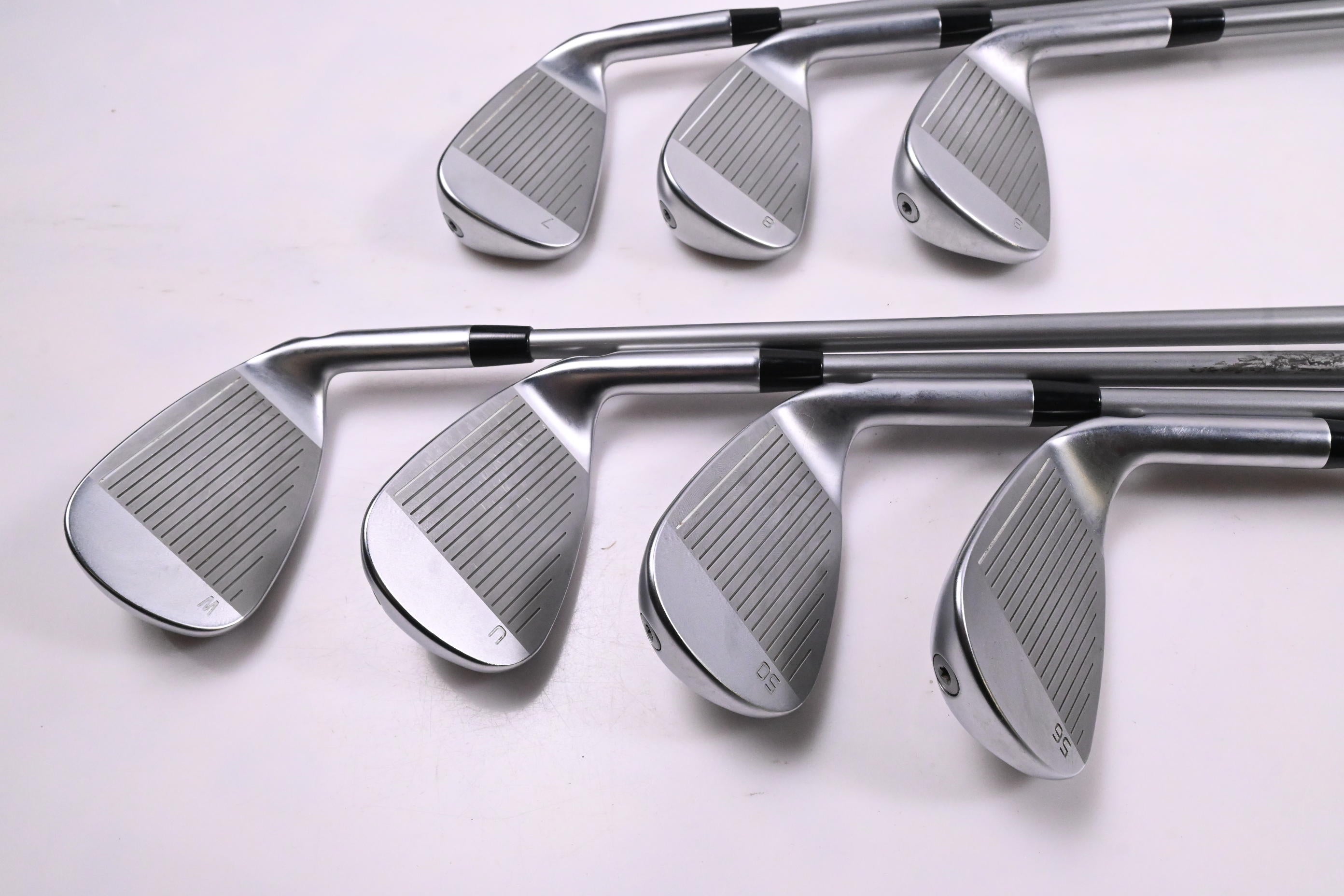 Left Hand Ping G730 Irons / 7-PW+UW+50+56 / Blue Dot / Senior Flex Alta Quick 35