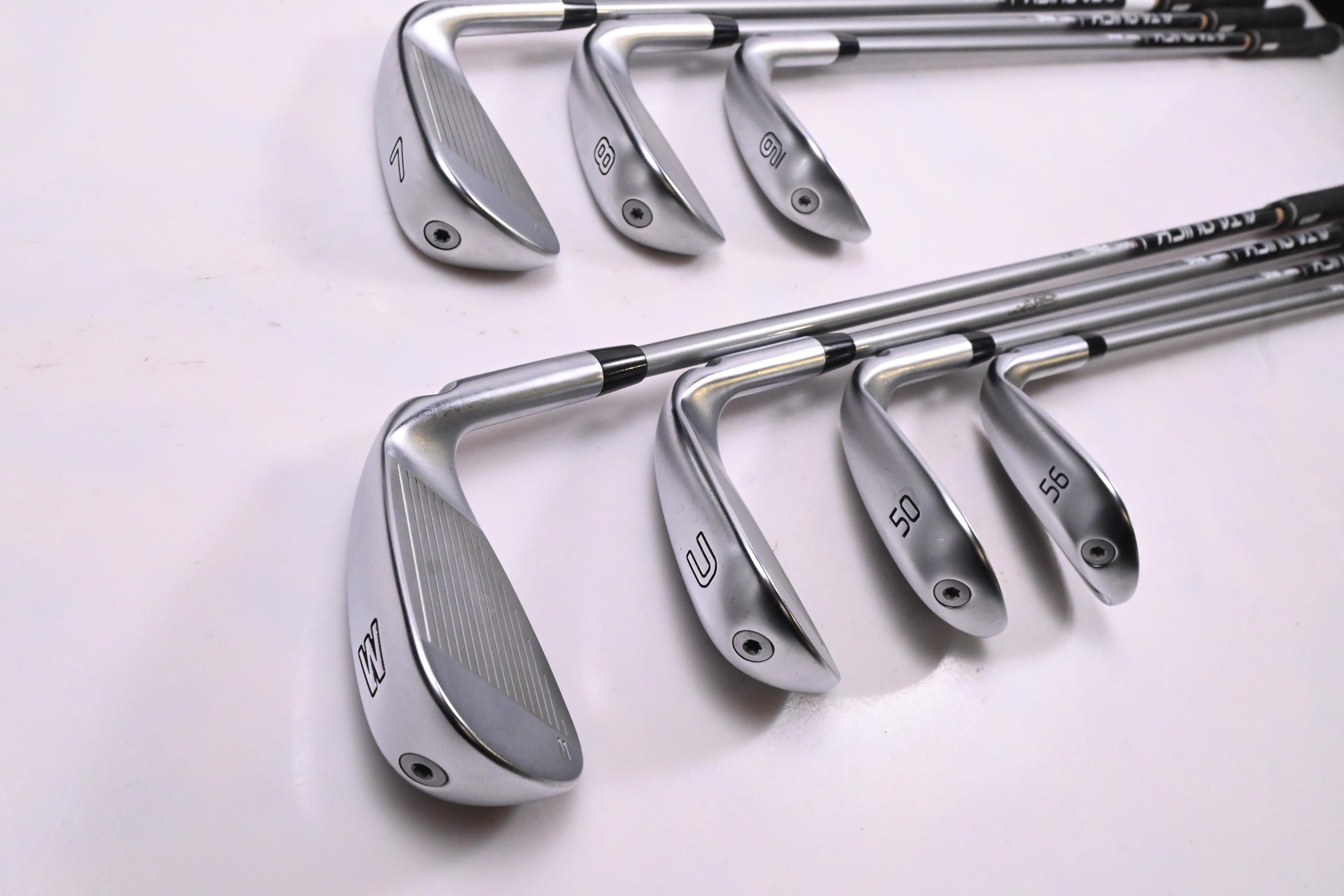 Left Hand Ping G730 Irons / 7-PW+UW+50+56 / Blue Dot / Senior Flex Alta Quick 35