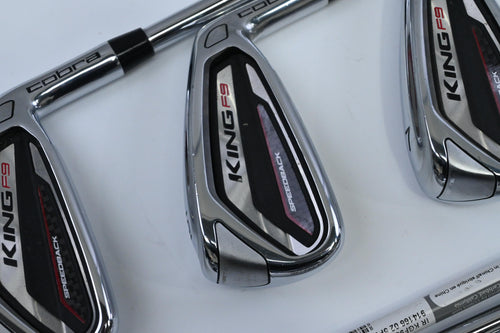 Cobra King F9 Irons / 5-PW+SW / Regular Flex KBS Tour-V 90 Shafts