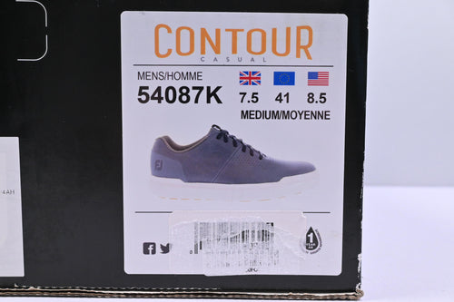 Footjoy Contour Casual Golf Shoes / UK Size 7.5 / Grey & White