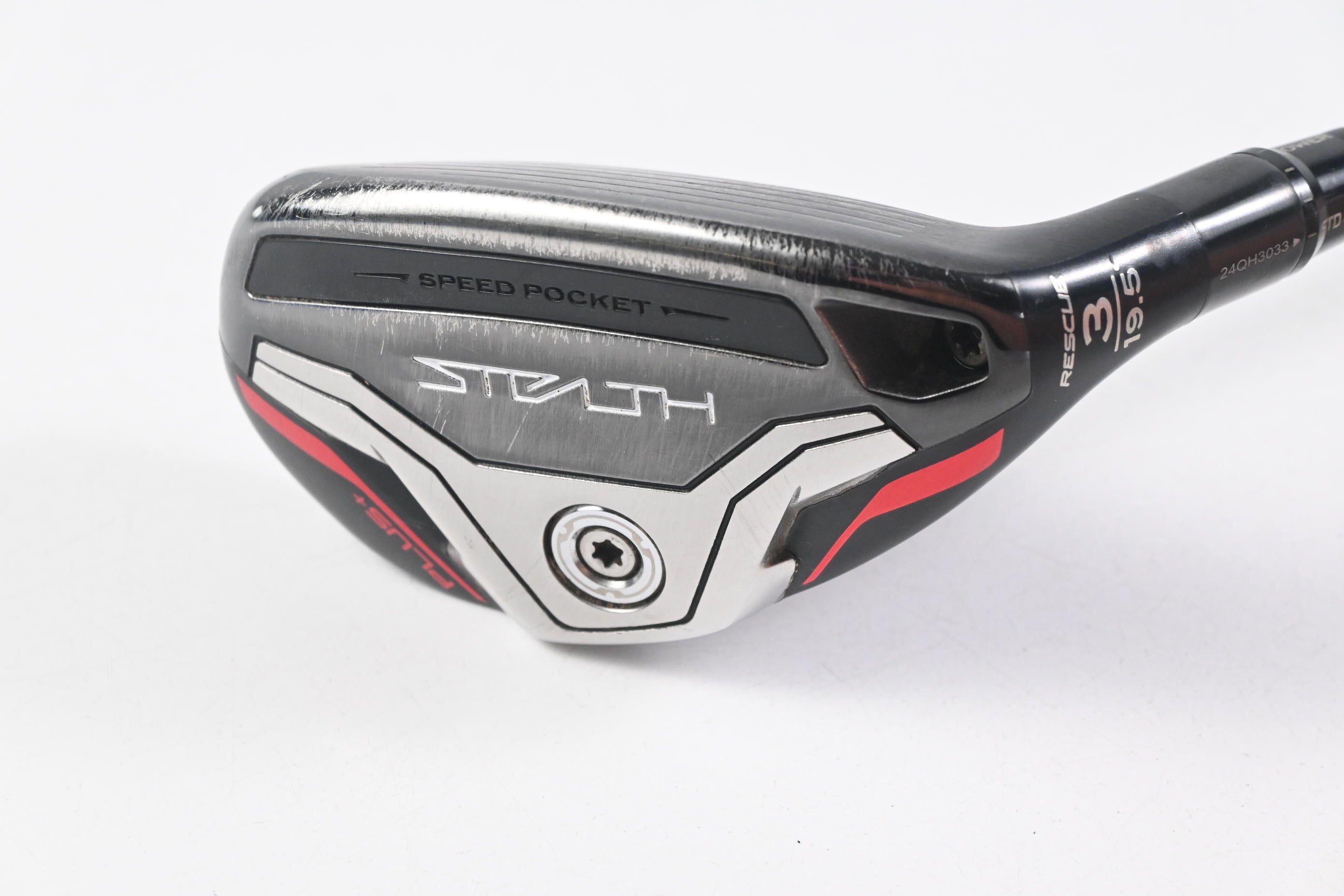 Taylormade Stealth Plus #3 Hybrid / 19.5 Degree / Stiff Flex Hzrdus Smoke Red