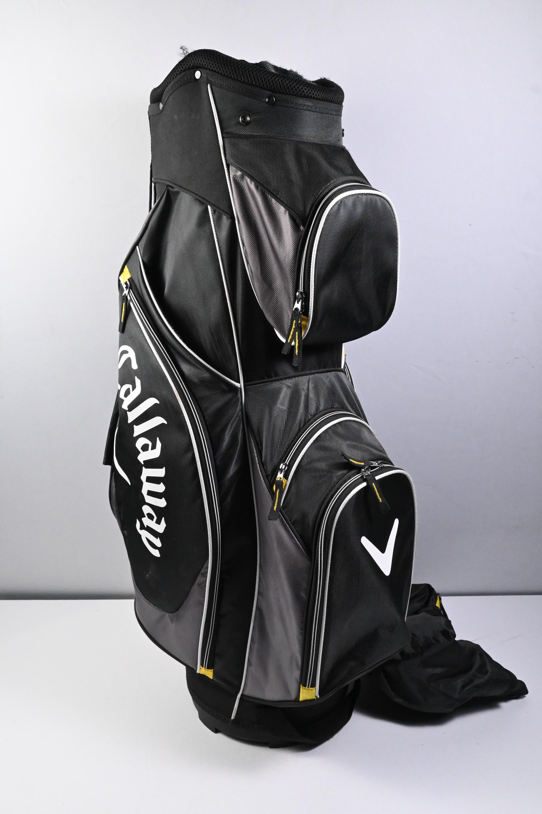 Callaway Warbird Cart Bag / 14-Way Divider / Black, Grey & Yellow