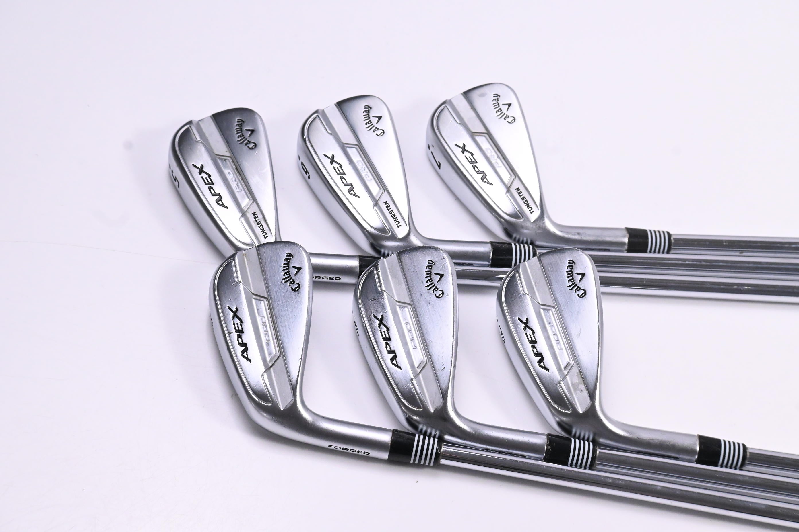 Left Hand Callaway Apex Pro 21 Irons / 5-PW / X-Flex Project X Steel Shafts