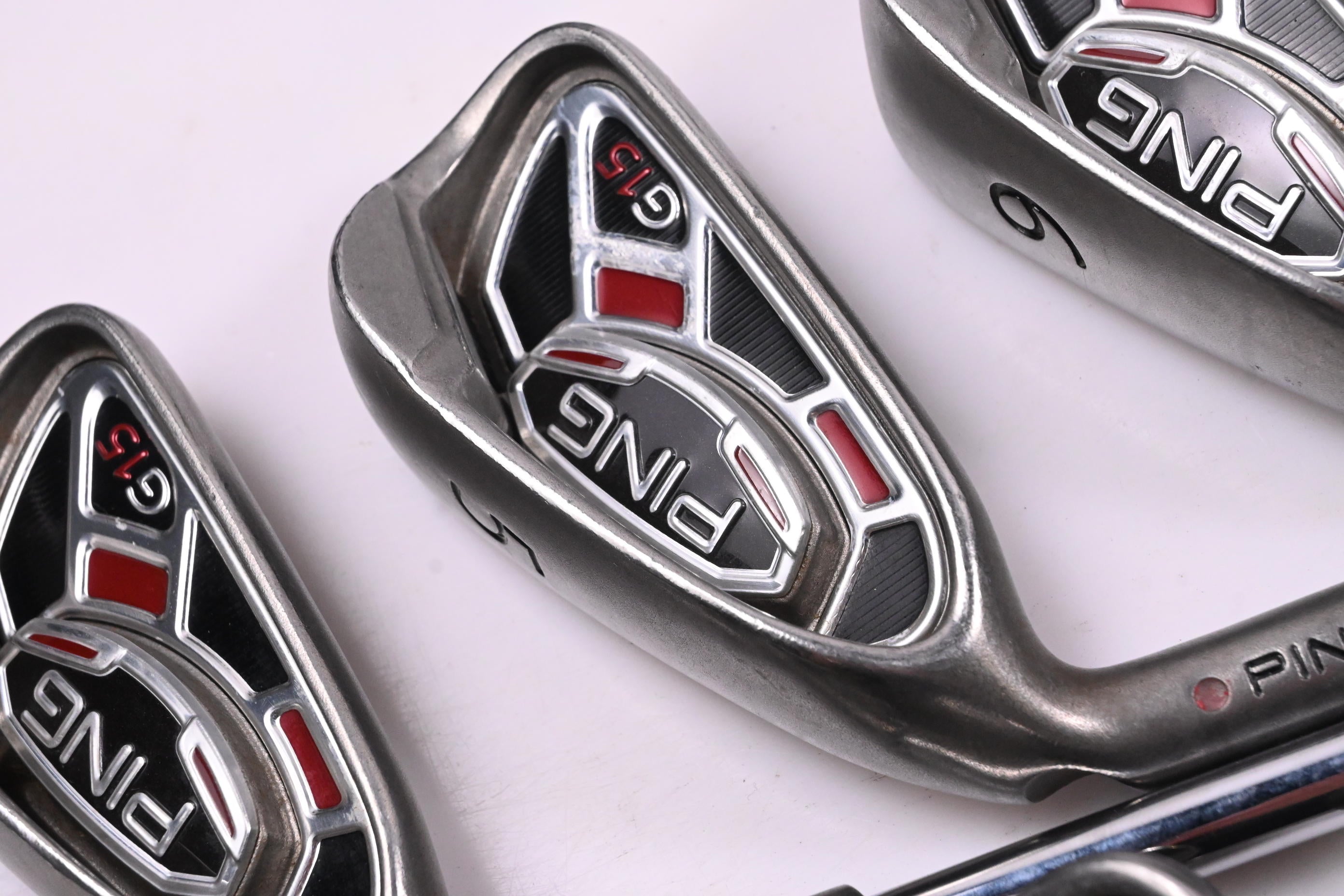 Left Hand Ping G15 Irons / 4-PW / Orange Dot / Regular Flex Ping AWT Shafts