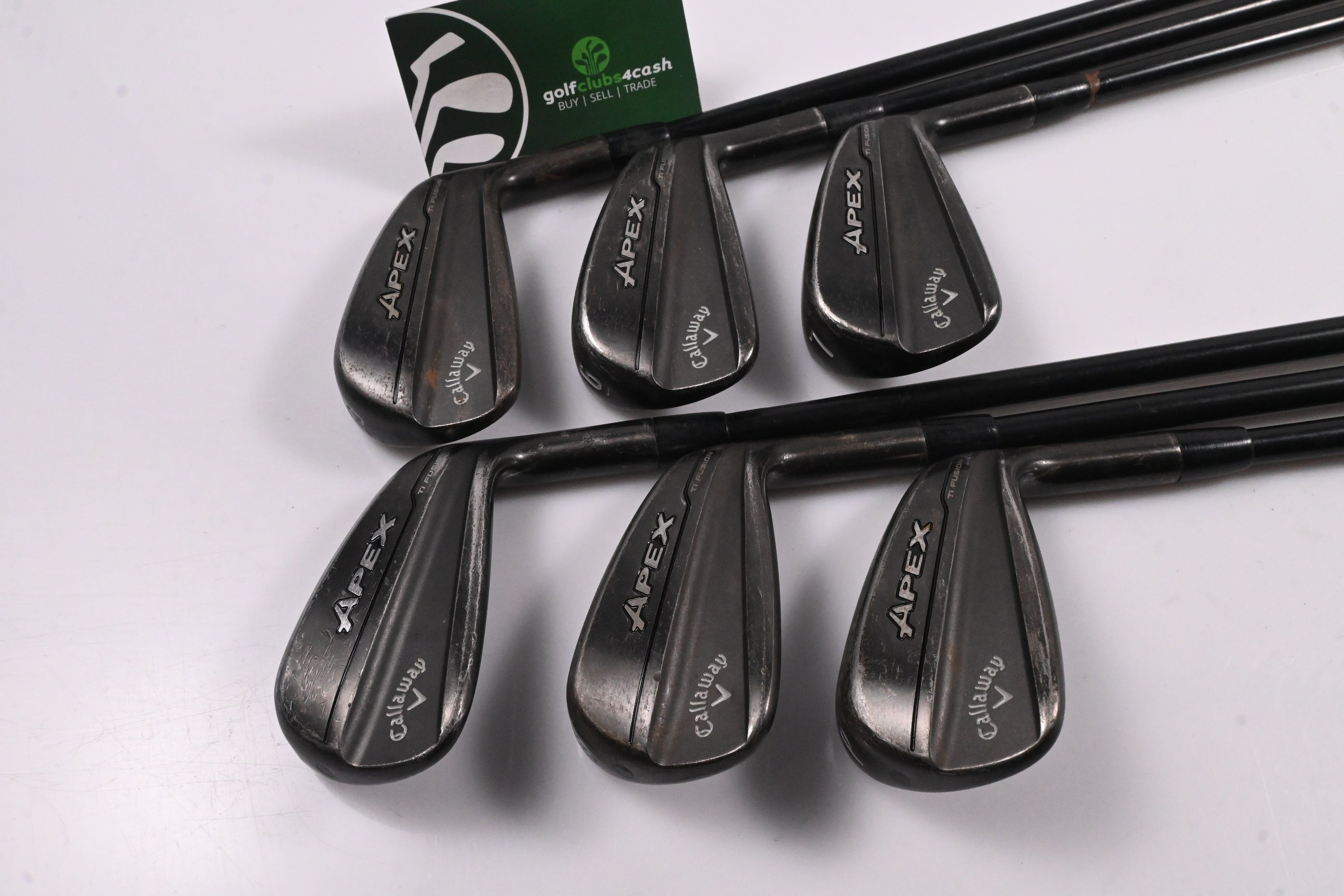 Callaway Apex Ti Fusion Irons / 5-PW / Stiff Flex Project X LZ Blackout Shafts