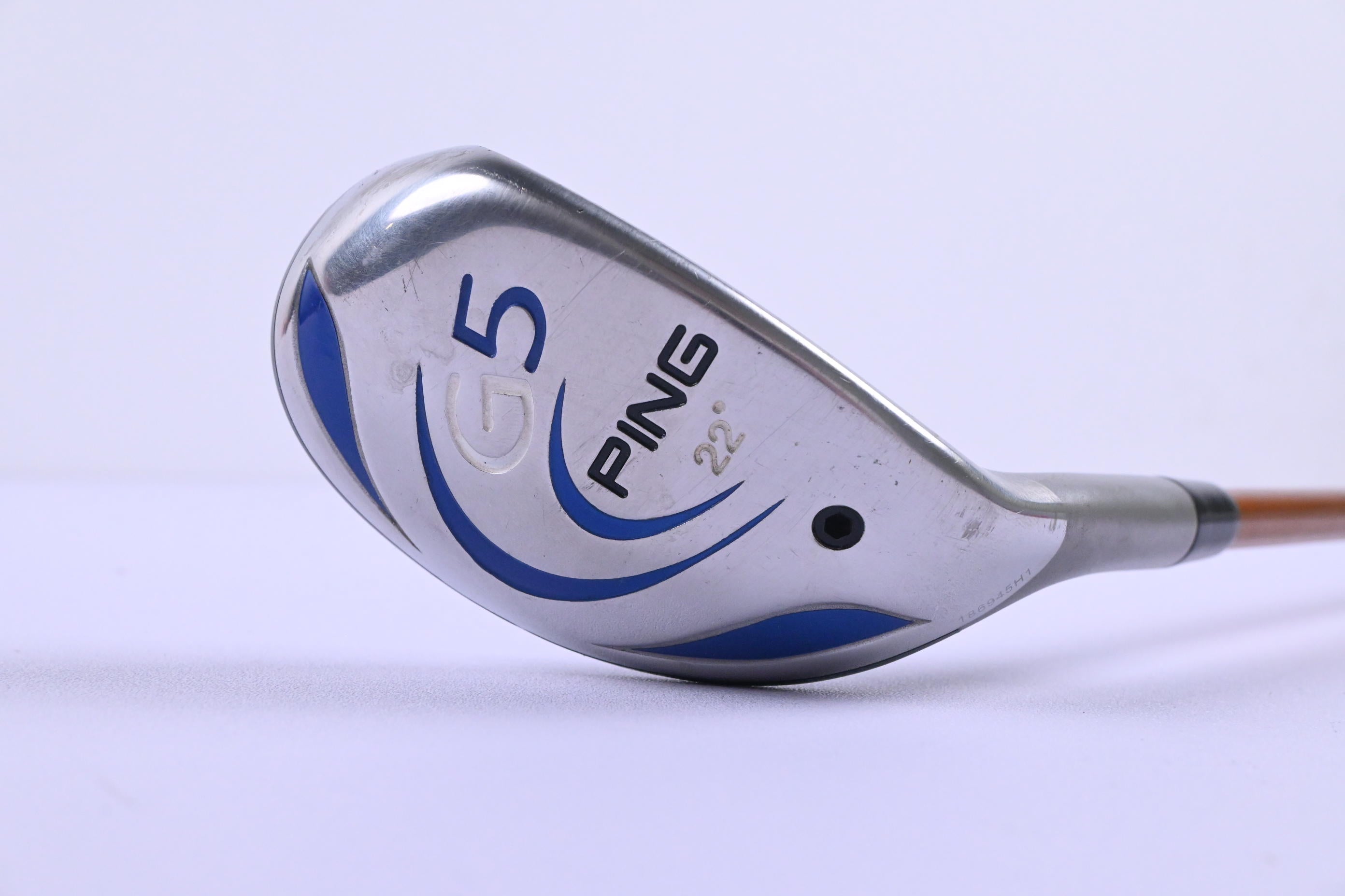 Ping G5 #4 Hybrid / 22 Degree / Stiff Flex Aldila NVS Orange Hybrid 85 Shaft