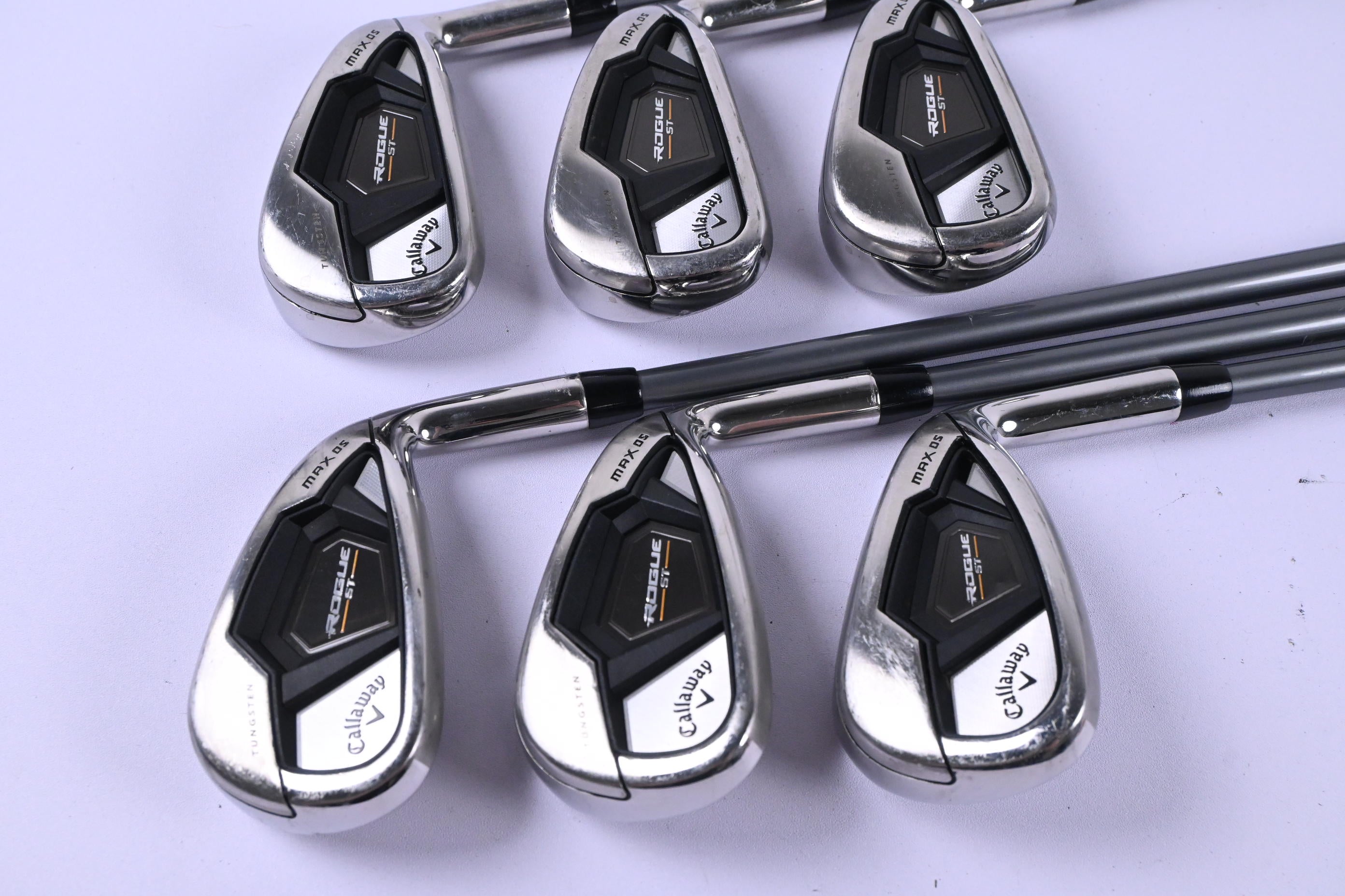 Callaway Rogue ST Max OS Irons / 5-PW / Regular Flex HZRDUS Gen4 Silver 65