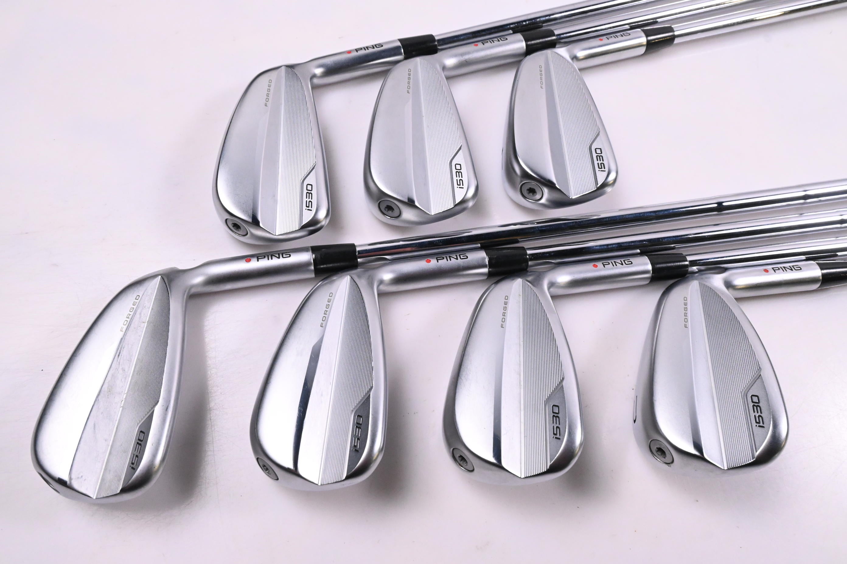 Ping i530 Irons / 5-PW+GW / Red Dot / Stiff Flex Dynamic Gold S300 Shafts