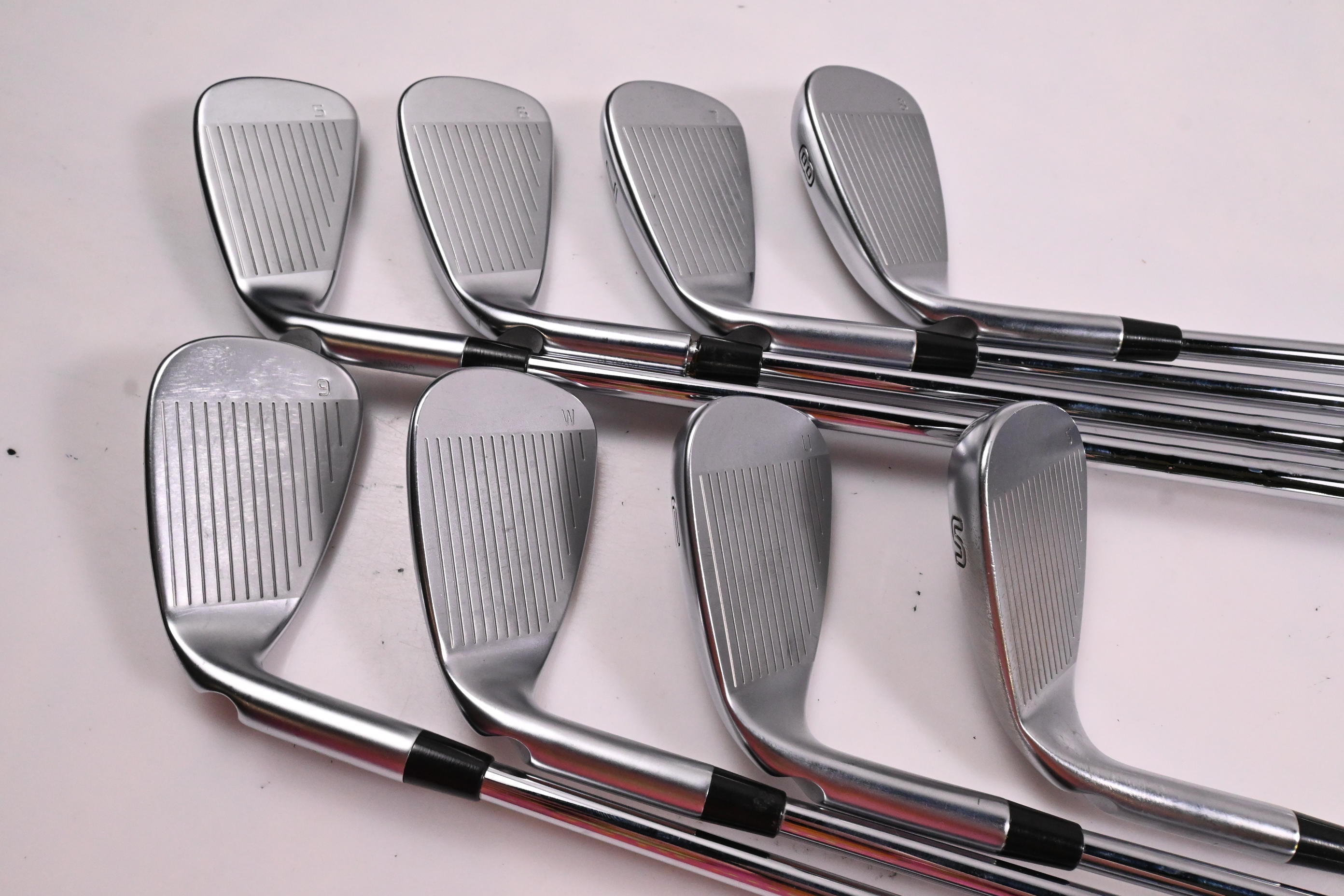 Ping G410 Irons / 5-PW+GW+SW / Blue Dot / Regular Flex KBS Tour 110 Shafts