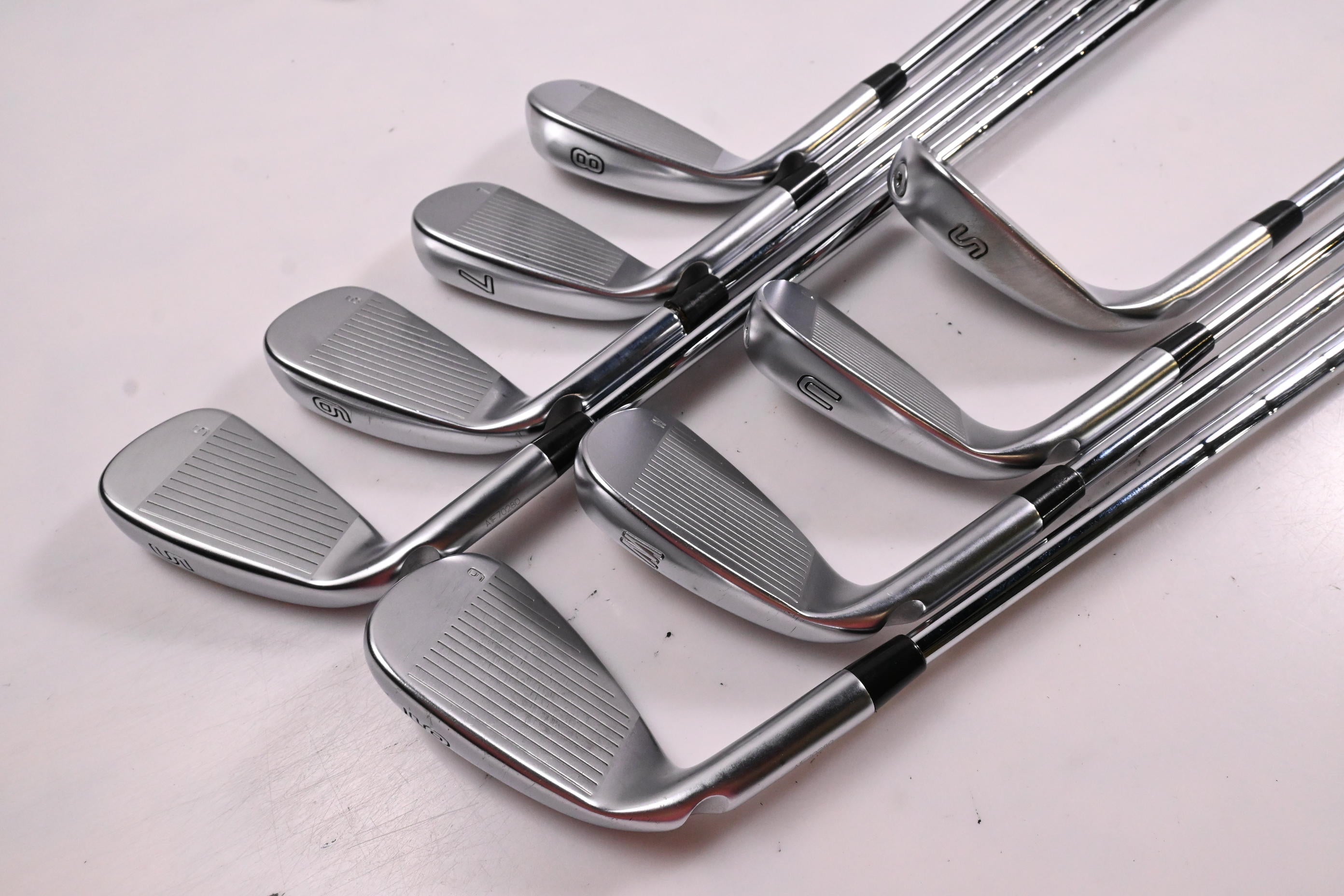 Ping G410 Irons / 5-PW+GW+SW / Blue Dot / Regular Flex KBS Tour 110 Shafts