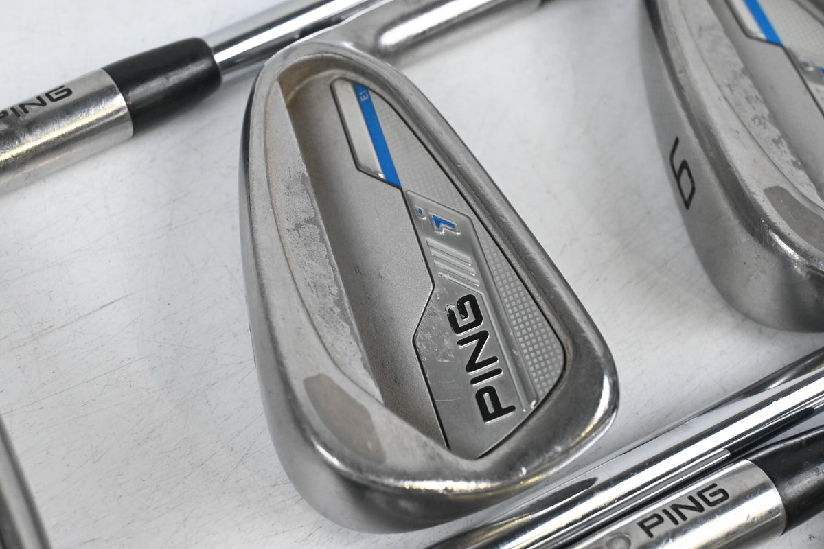 Ping i-Series E1 Irons / 4-9i / Silver Dot / Stiff Flex Ping CFS Distance Shafts
