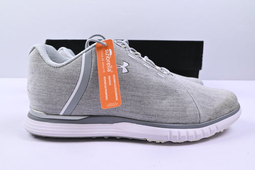 Ladies Under Armour Fade SL Sunbrella Golf Shoes / UK Size 6 / Grey & White