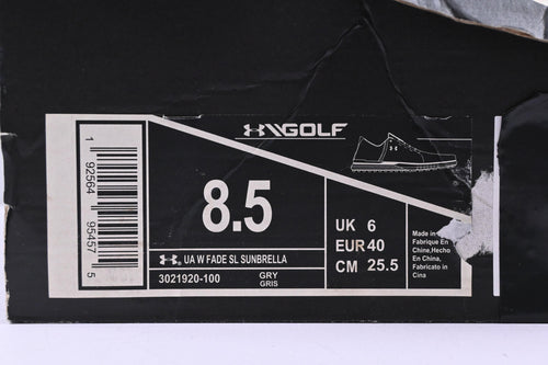 Ladies Under Armour Fade SL Sunbrella Golf Shoes / UK Size 6 / Grey & White