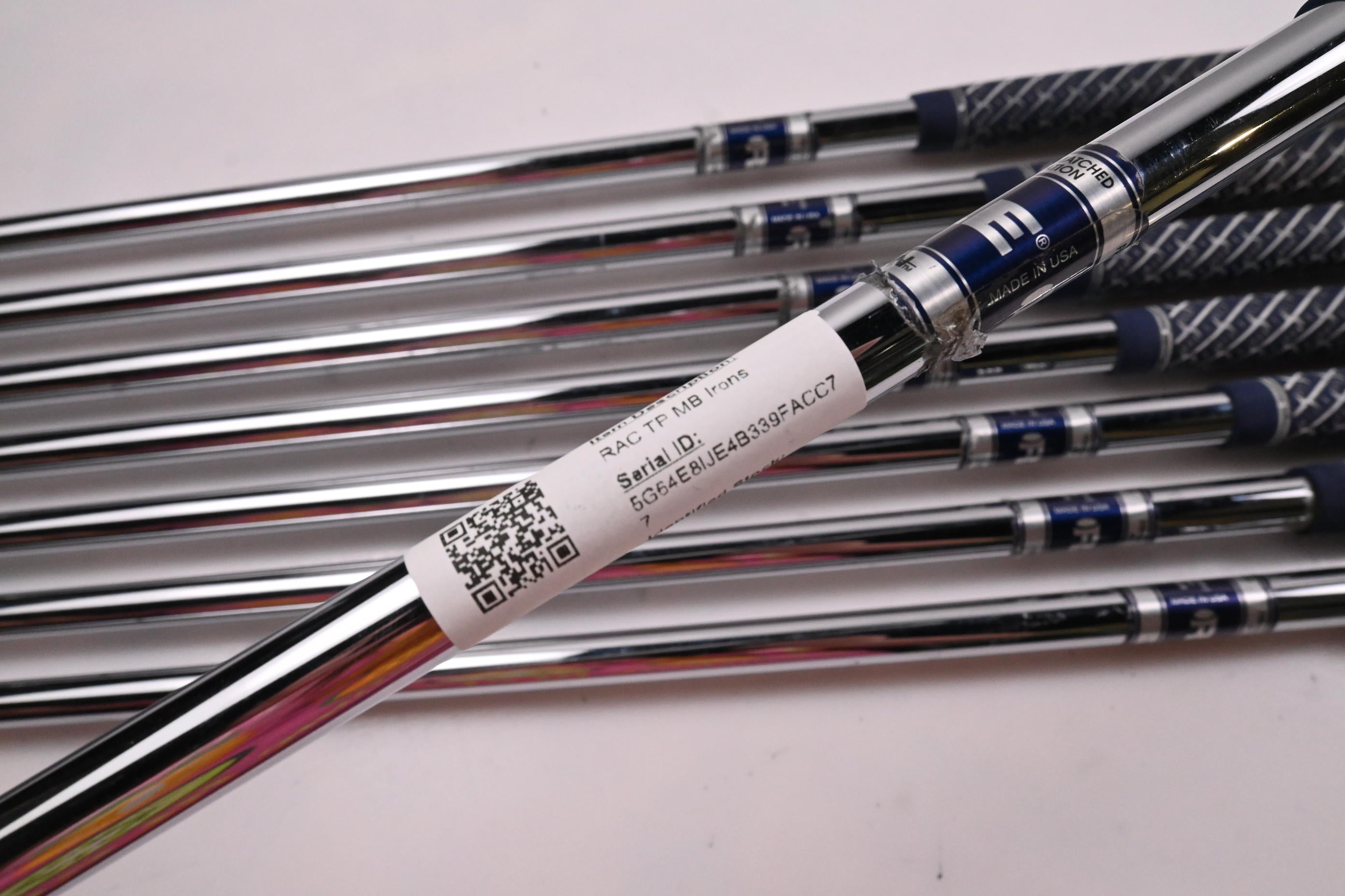 Taylormade RAC TP MB Irons / 3-PW / Stiff Flex Rifle Flighted Shafts