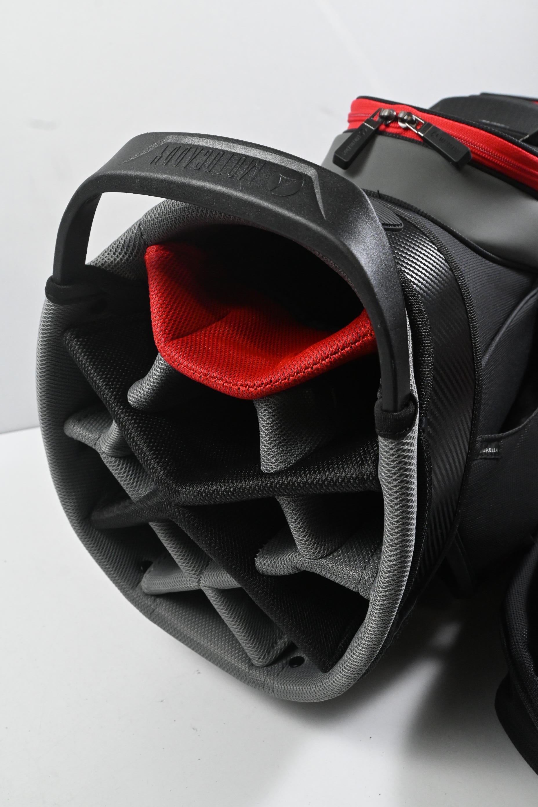 Motocaddy Pro Series Cart Bag / 14-Way Divider / Black, Grey, Red