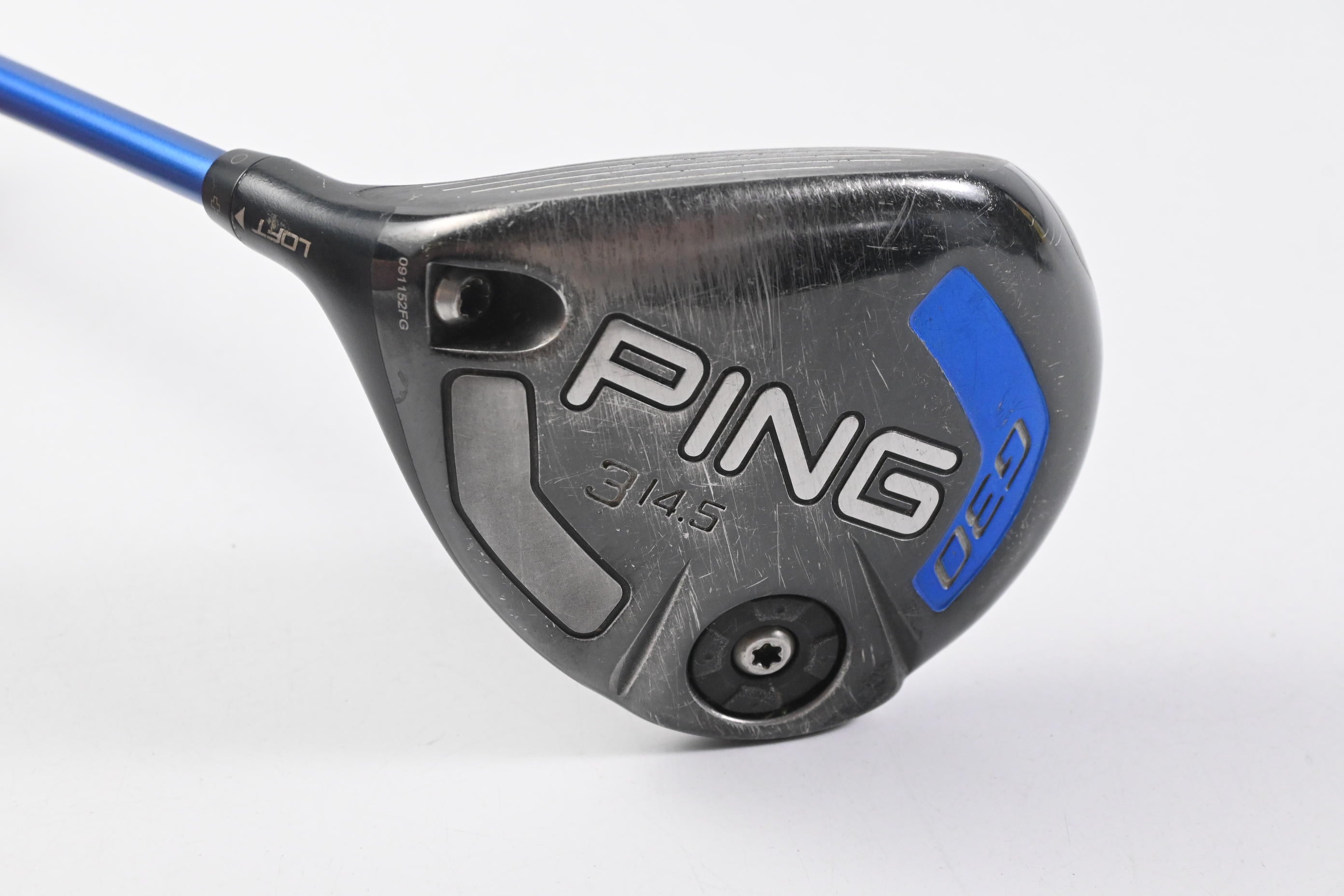 Left Hand Ping G30 #3 Wood / 14.5 Degree / Stiff Flex Ping TFC 419 Shaft