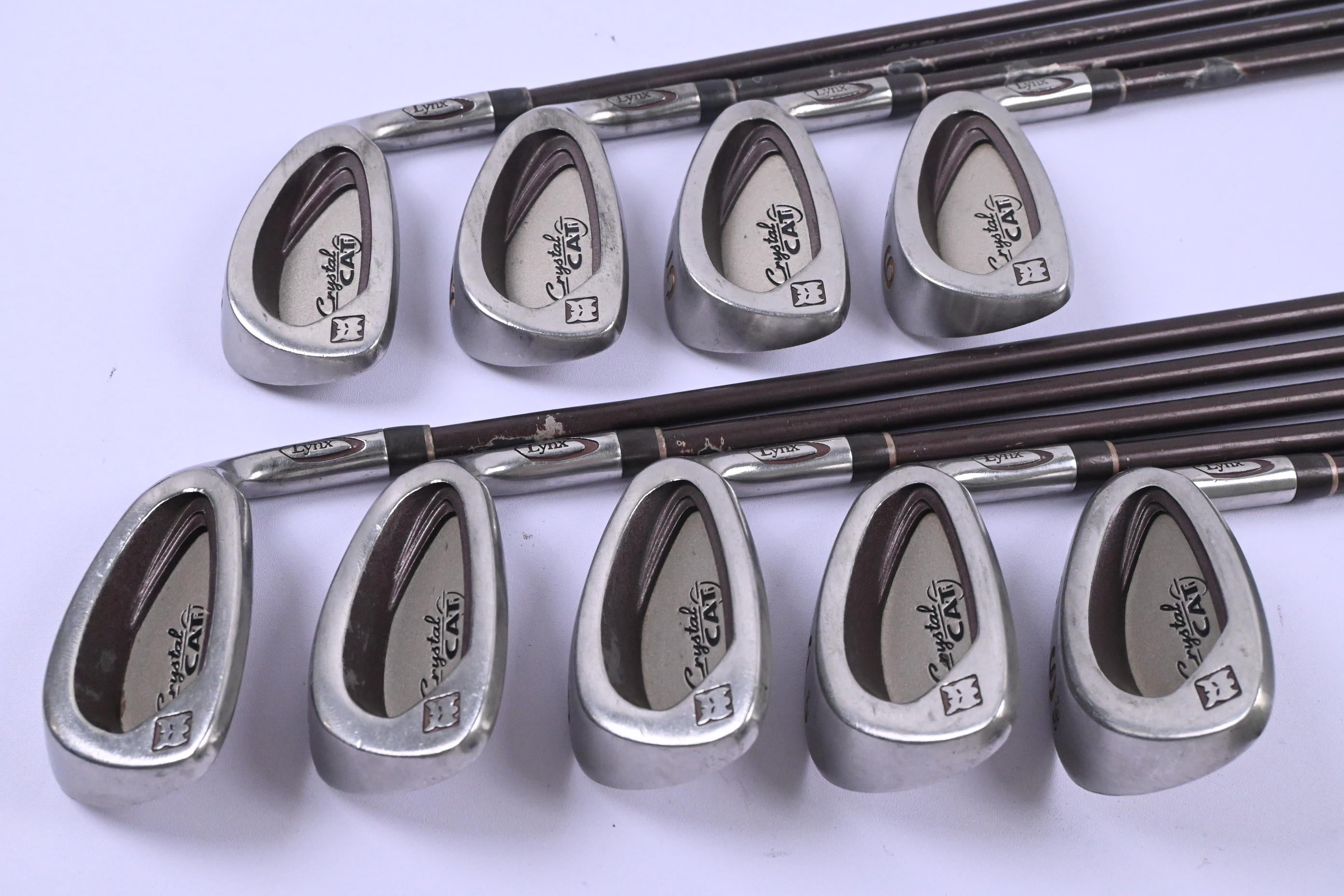 Ladies Lynx Crystal Cat Irons / 3-PW+SW / Ladies Flex Lynx Dual Flare Shafts