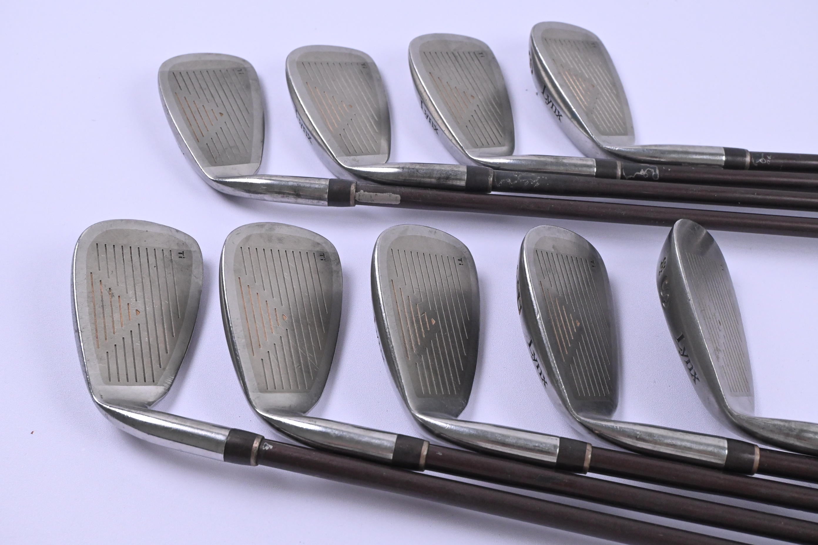 Ladies Lynx Crystal Cat Irons / 3-PW+SW / Ladies Flex Lynx Dual Flare Shafts