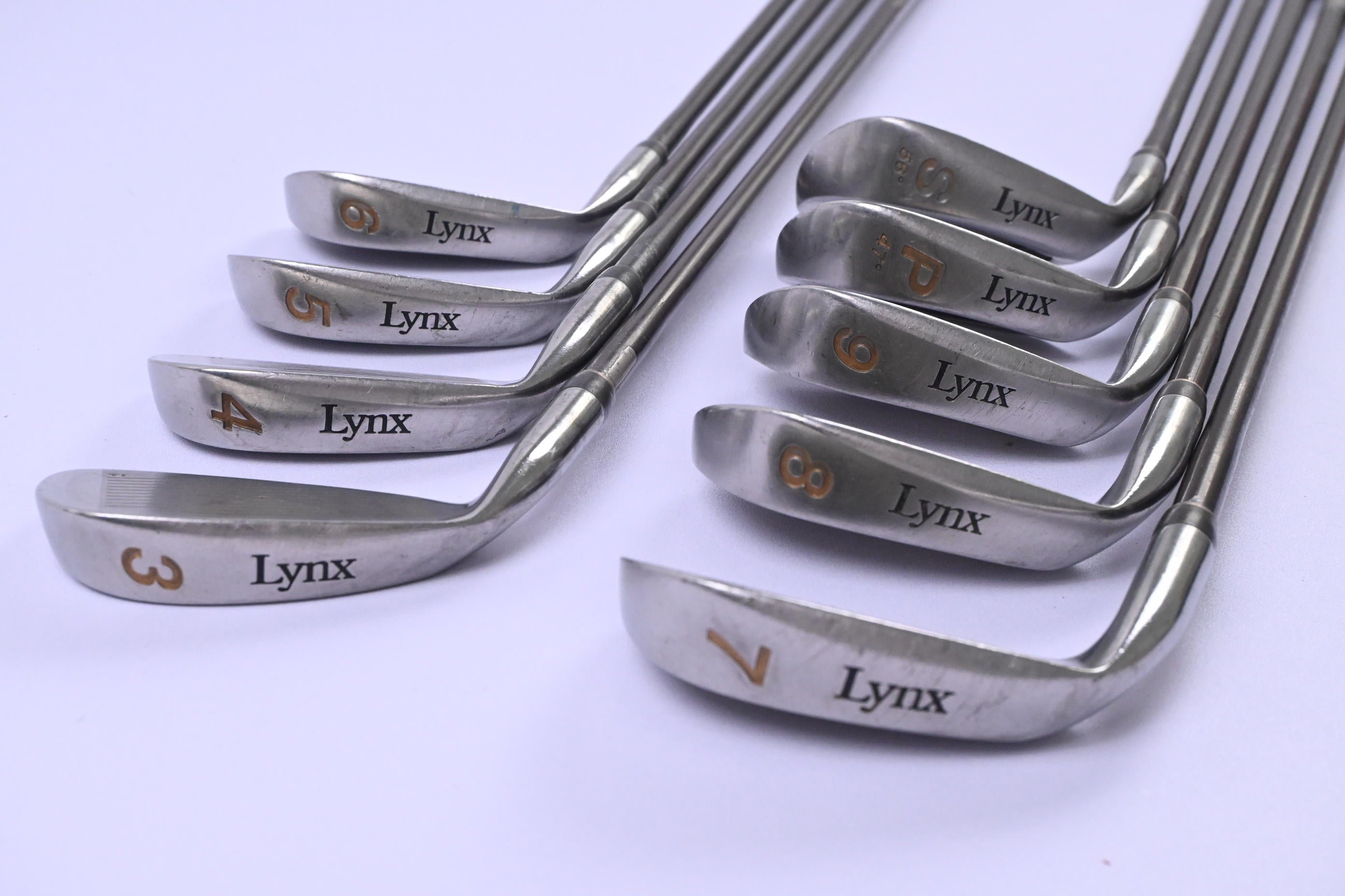 Ladies Lynx Crystal Cat Irons / 3-PW+SW / Ladies Flex Lynx Dual Flare Shafts