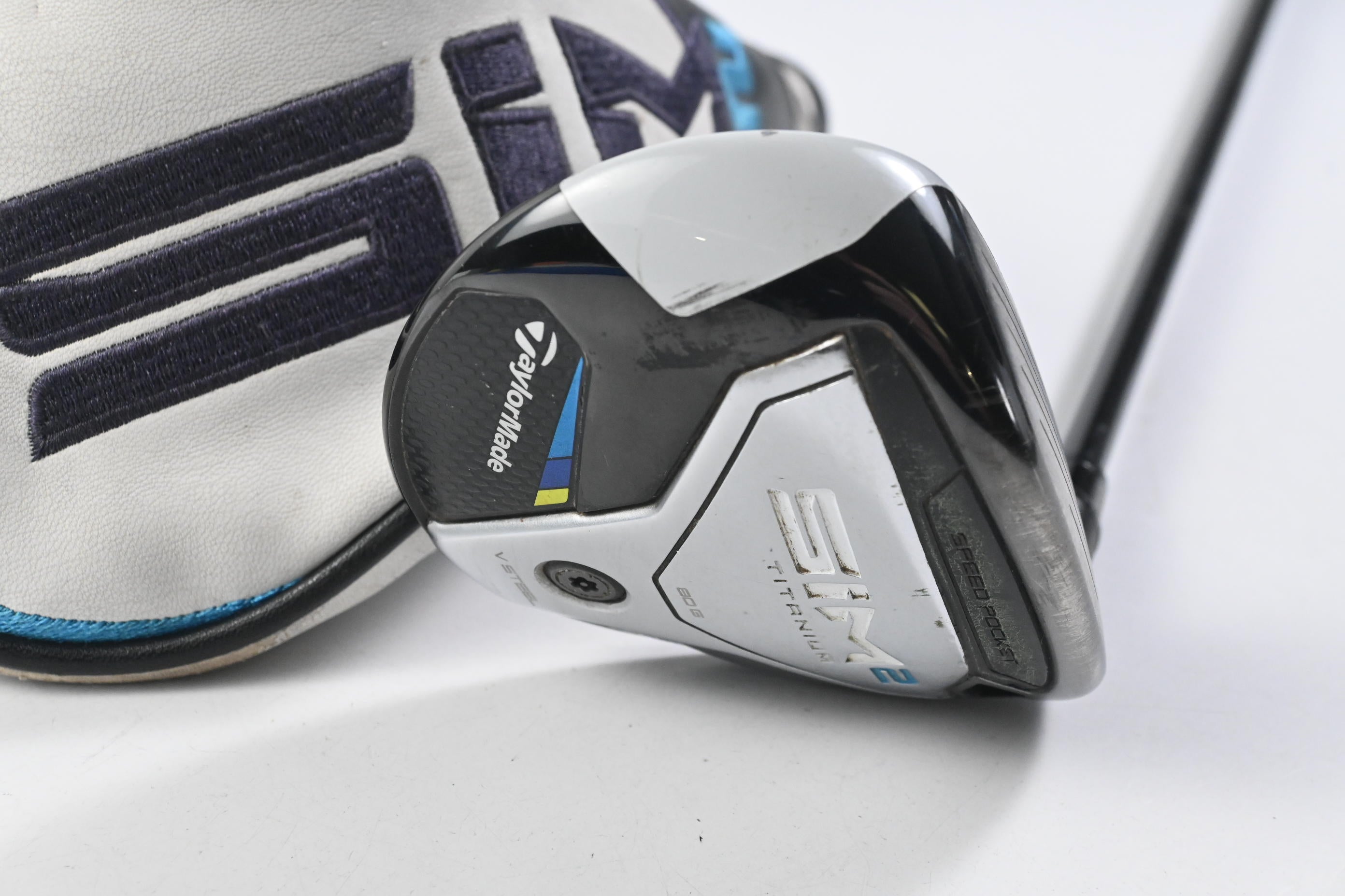Taylormade SIM2 Ti #3 Wood / 15 Degree / Stiff Flex Tensei AV Raw Blue 65 Shaft