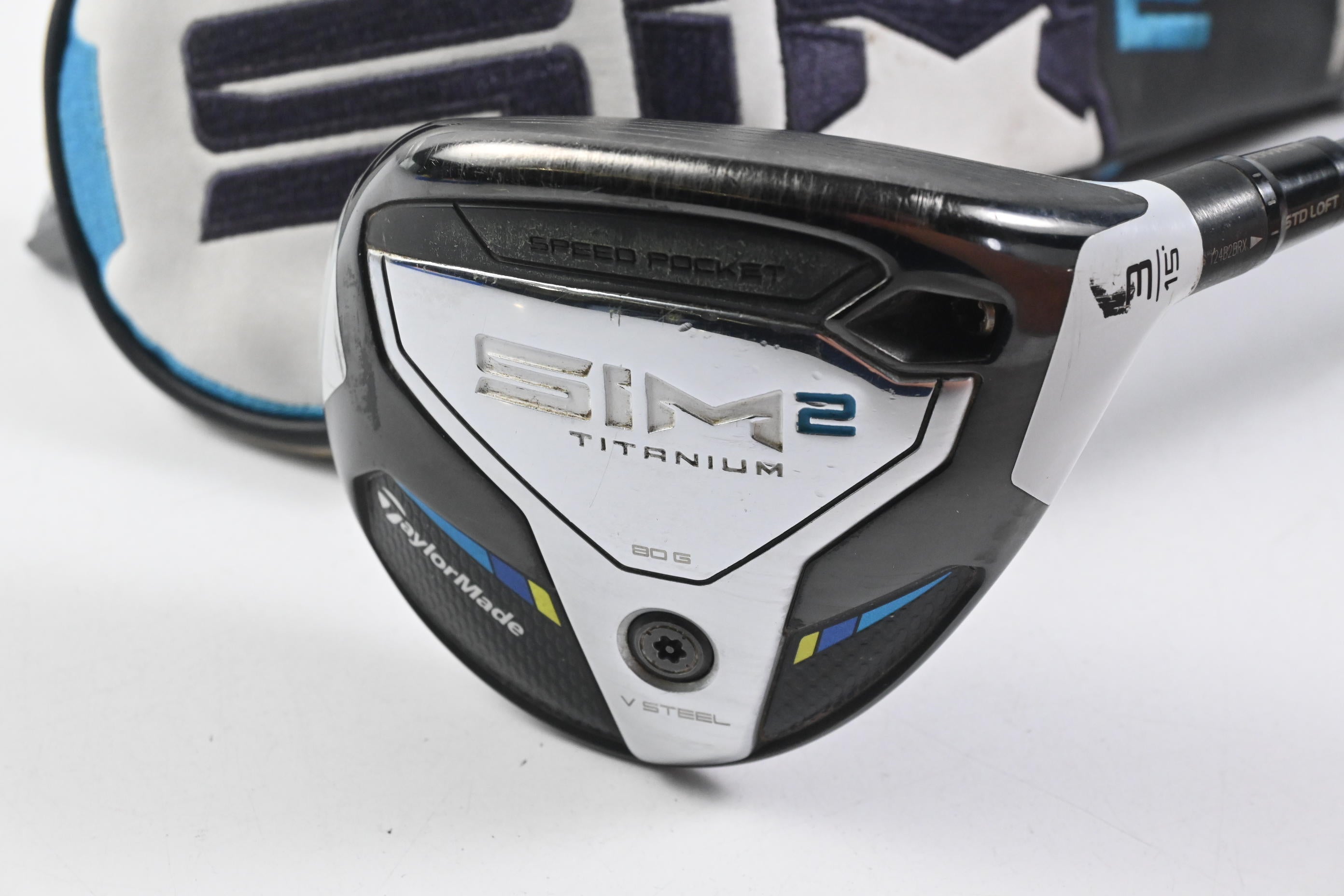 Taylormade SIM2 Ti #3 Wood / 15 Degree / Stiff Flex Tensei AV Raw Blue 65 Shaft