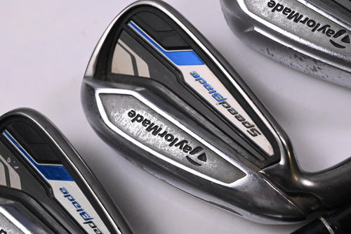 Left Hand Taylormade Speedblade Irons / 5-PW+GW+SW / Regular Flex Velox T 65