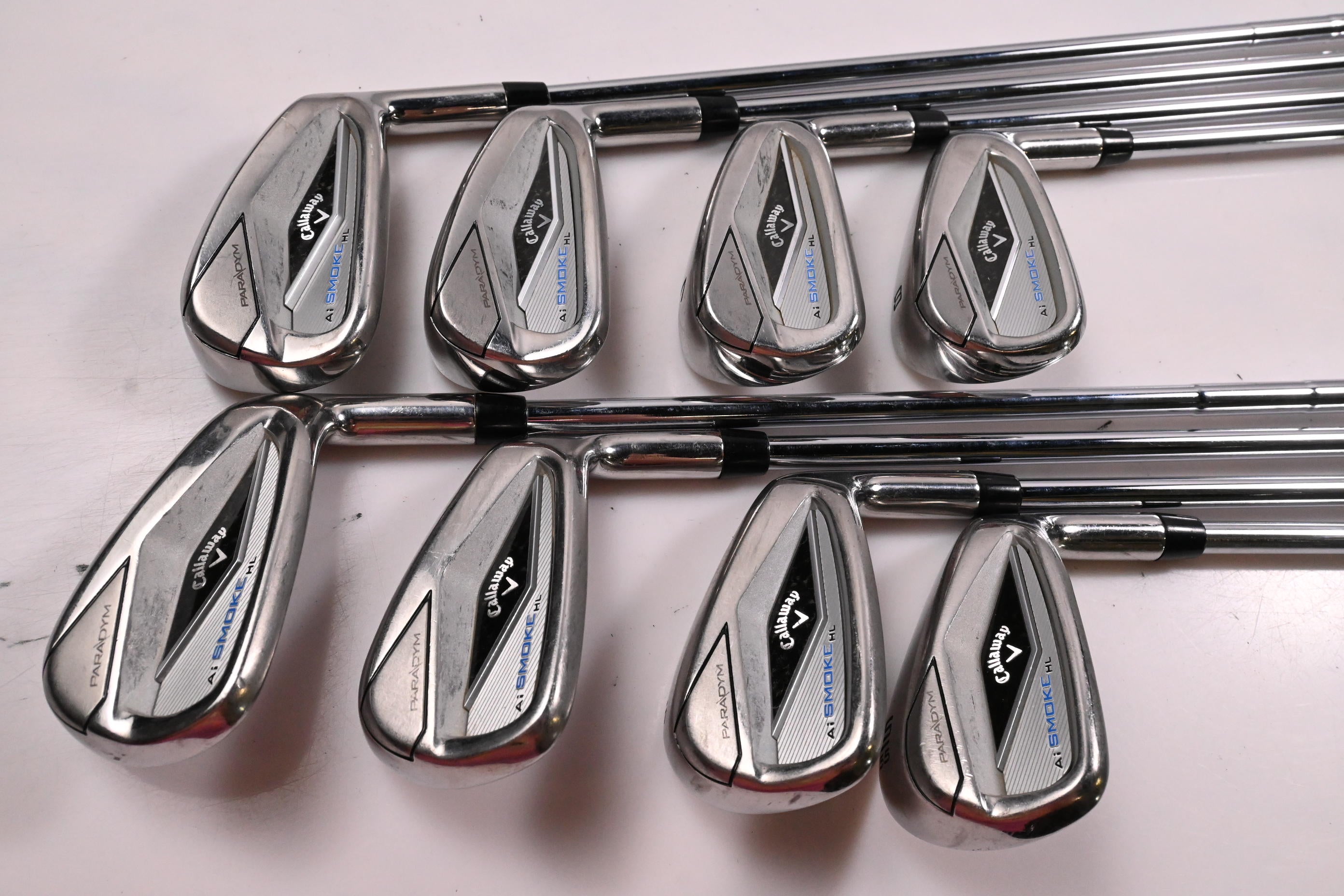 Callaway Paradym Ai Smoke HL Irons / 5-PW+GW+SW / Stiff Flex Elevate MPH 85