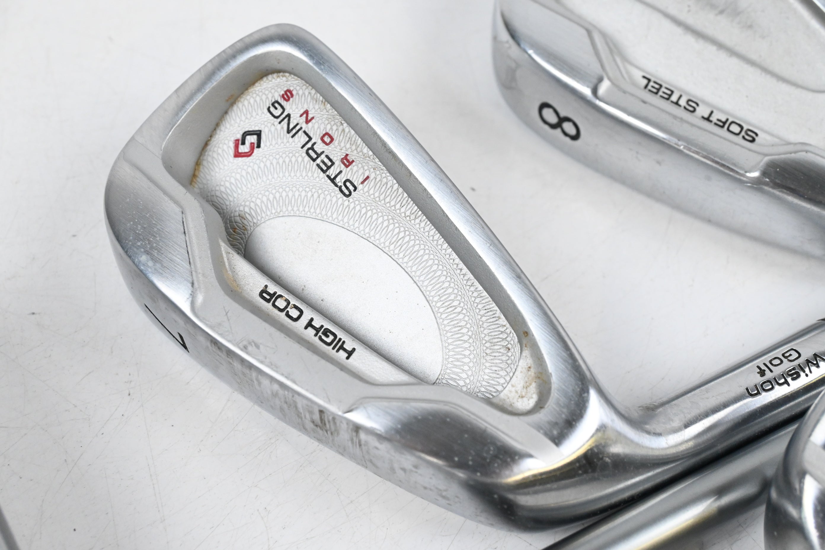 Left Hand Sterling Irons / 6-PW+GW+SW / Stiff Flex Wishon S2S 77 Shafts