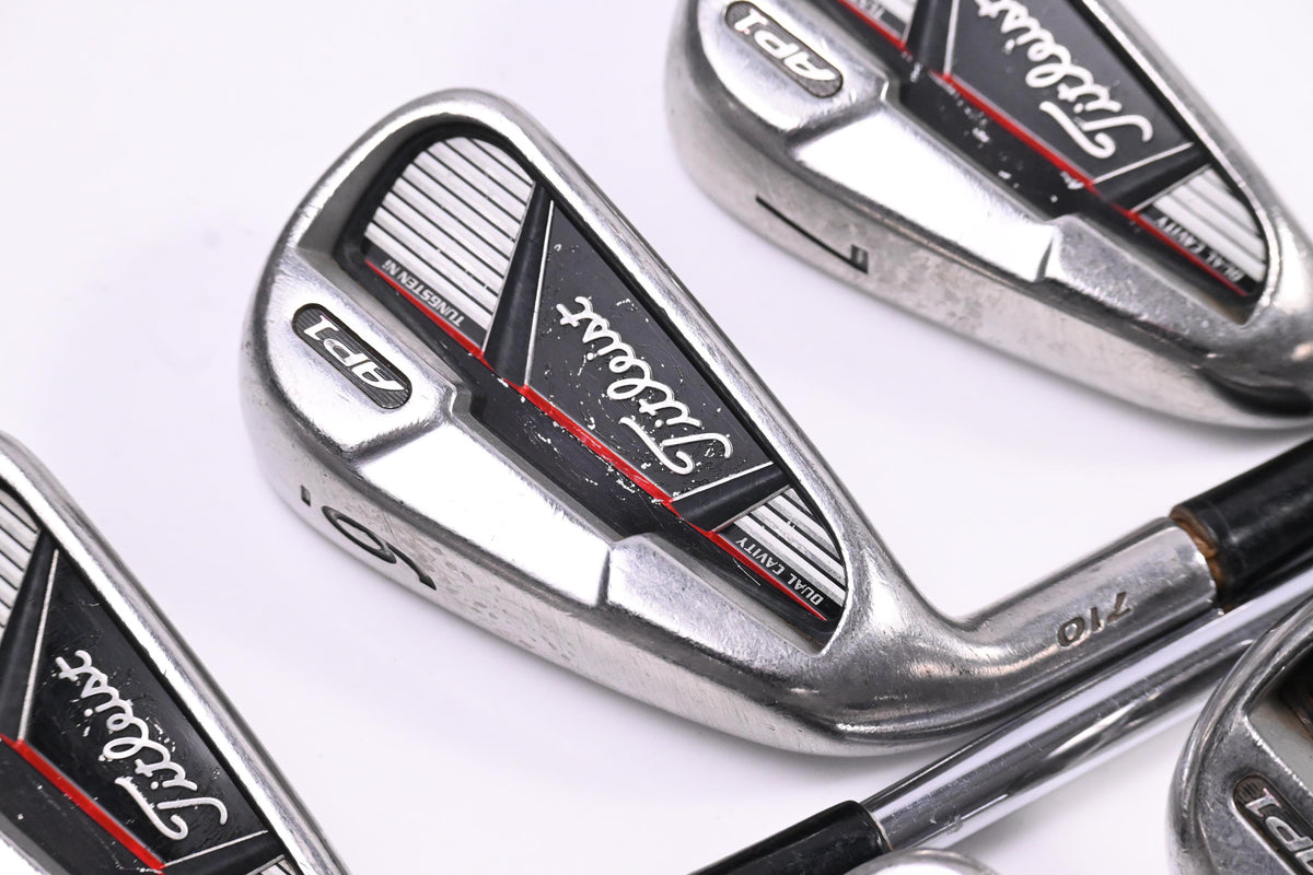 Left Hand Titleist AP1 710 Irons / 5-PW+GW / Regular Flex NS Proto 105 Shafts
