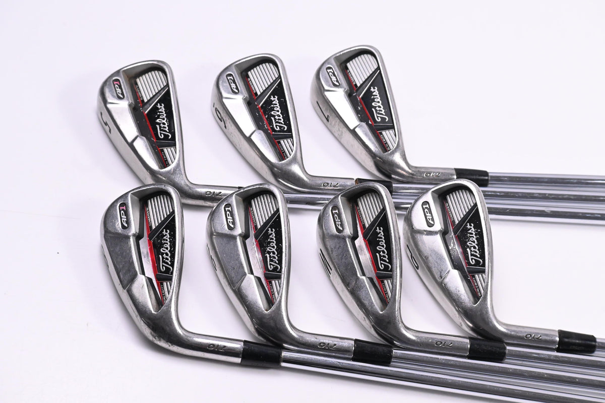 Left Hand Titleist AP1 710 Irons / 5-PW+GW / Regular Flex NS Proto 105 Shafts