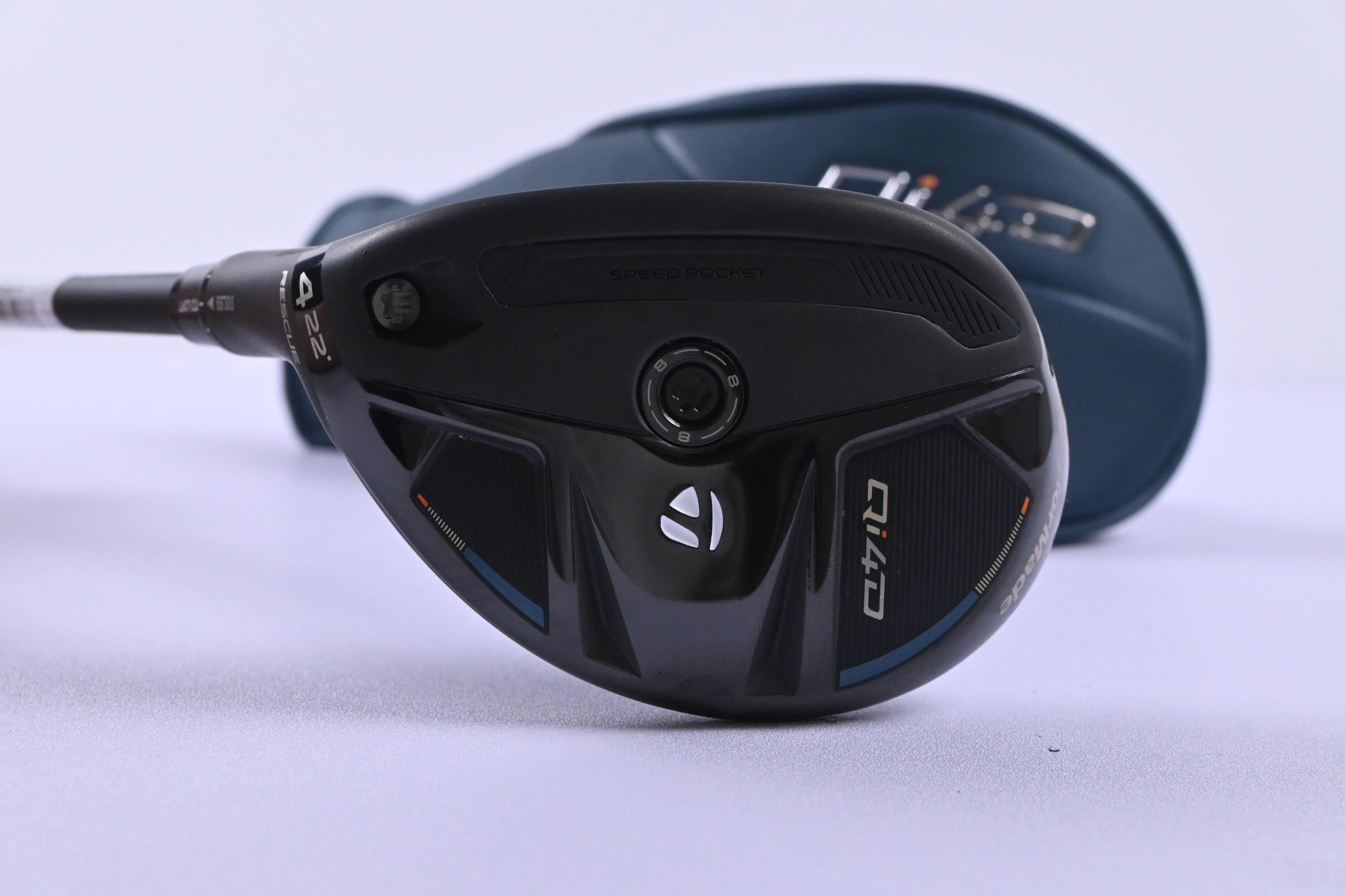 Left Hand Taylormade Qi4D #4 Hybrid / 22 Degree / Regular Flex KBS ReAx 65 Shaft