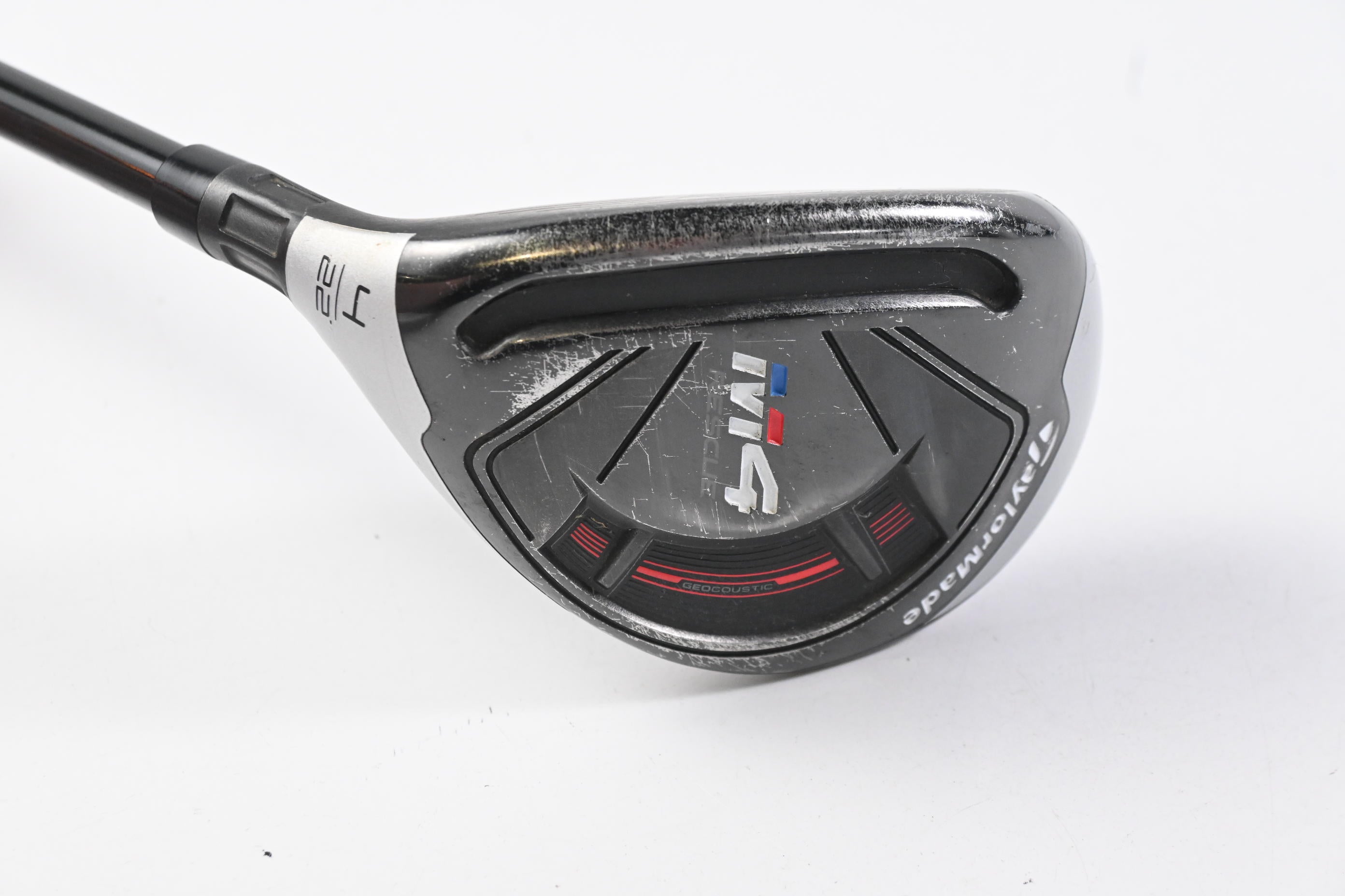 Left Hand Taylormade M4 #4 Hybrid / 22 Degree / Regular Flex Fujikura Atmos 6