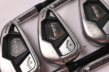 Callaway Rogue ST Max OS Irons / 5-PW+GW+SW / Regular Flex Cypher 60 Shafts
