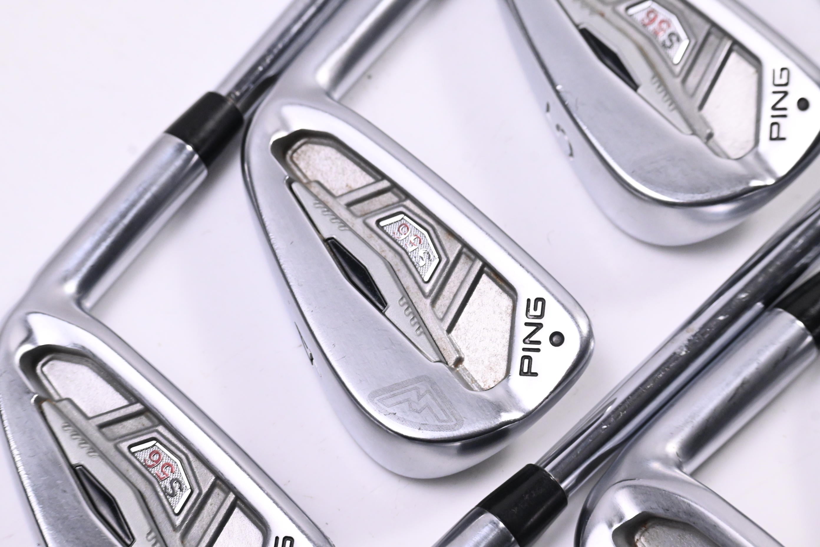Ping S56 Irons / 3-PW / White Dot / Regular Flex Ping AWT Steel Shafts