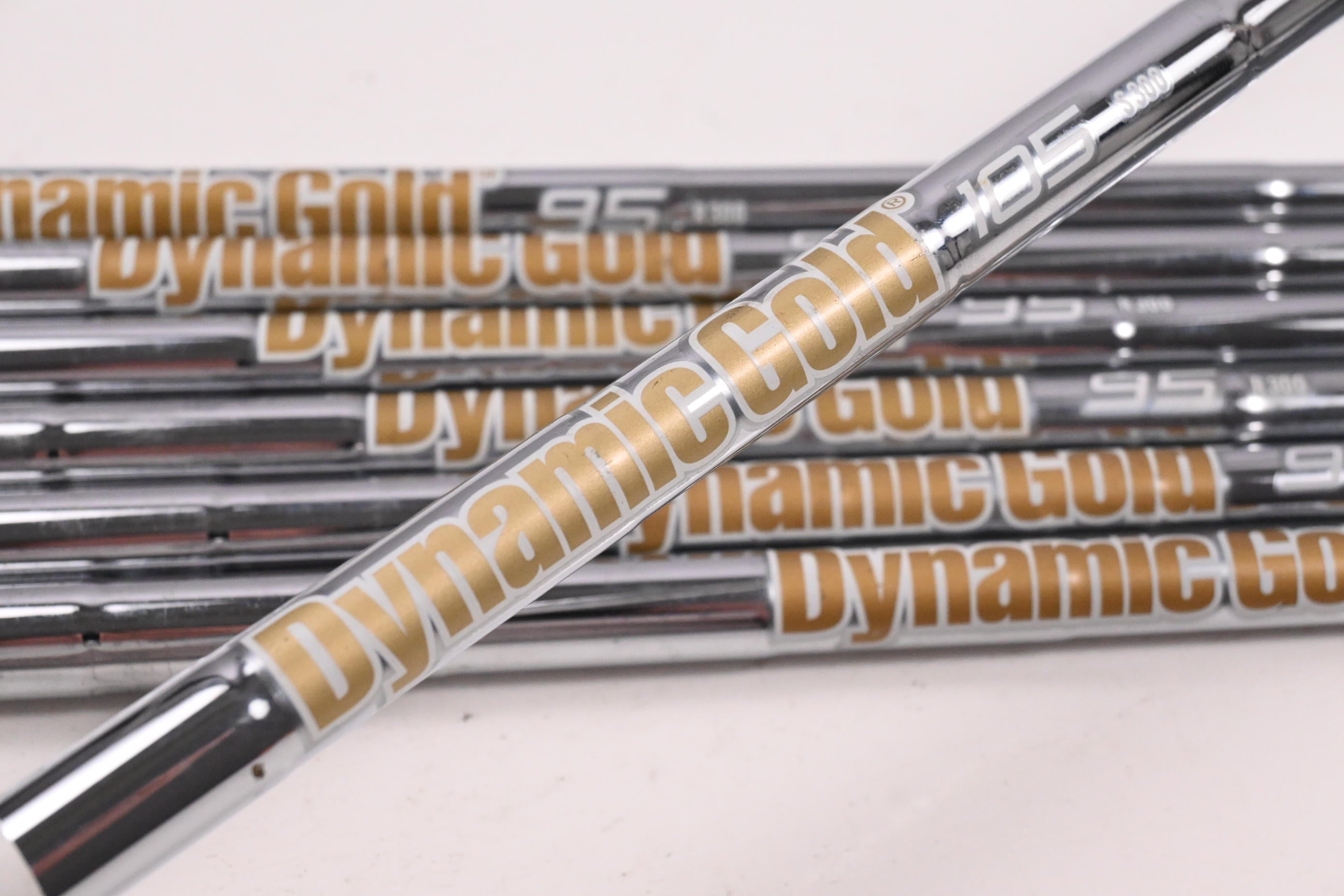 Dynamic Gold 105 S300 Iron Shafts / Stiff Flex / Set of 7 / .355" Taper Tips