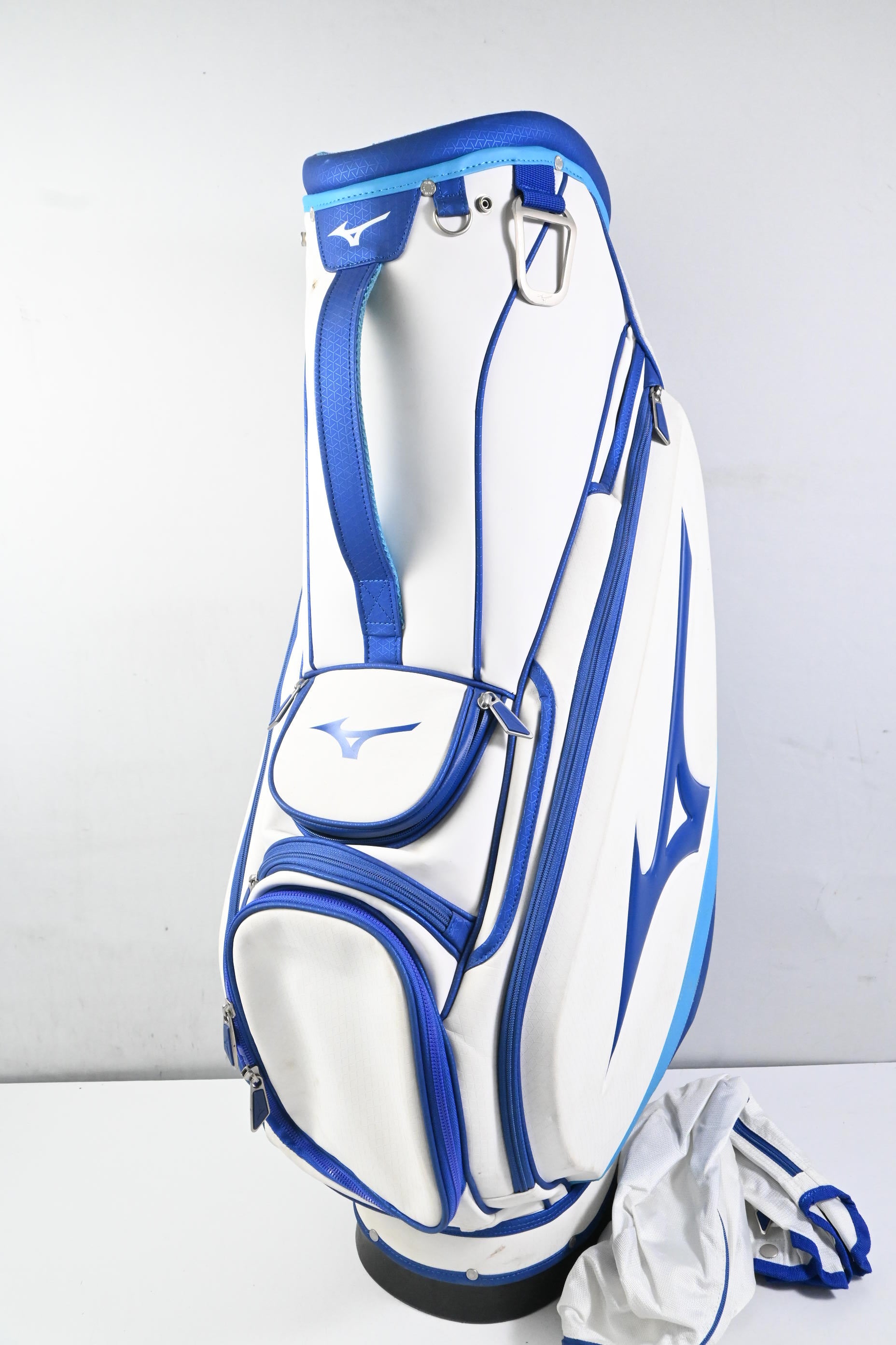 Mizuno Cart Bag / 5-Way Divider / White, Blue