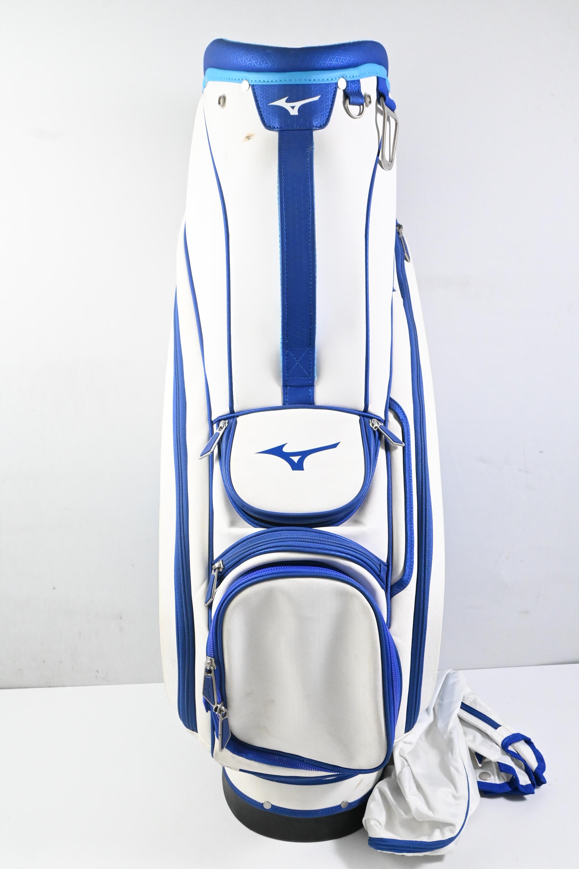 Mizuno Cart Bag / 5-Way Divider / White, Blue