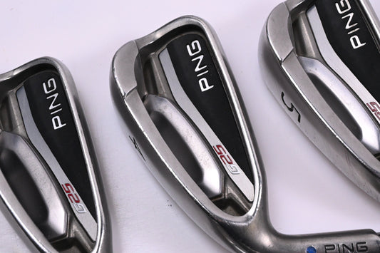 Left Hand Ping G25 Irons / 3-PW / Blue Dot / Stiff Flex Ping CFS Shafts