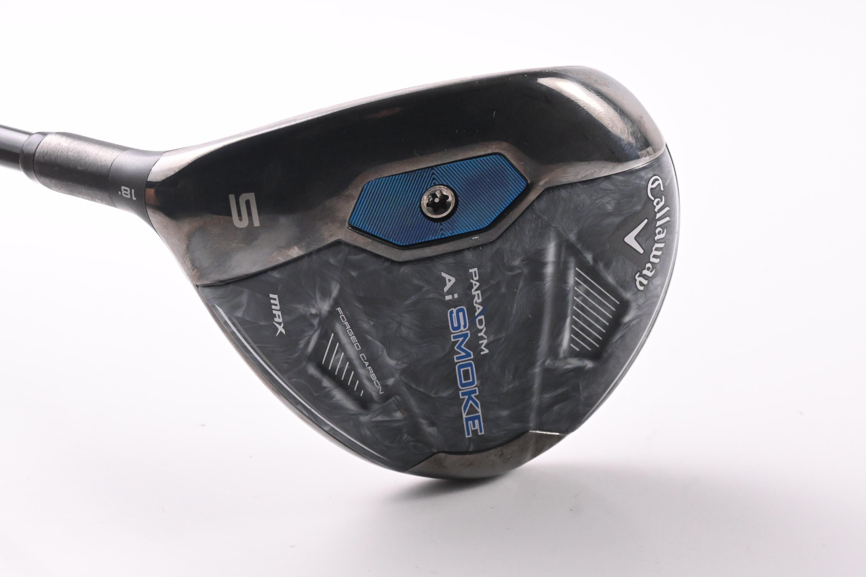 Left Hand Callaway Paradym Ai Smoke Max #5 Wood / 18 Degree / X-Flex HZRDUS 70