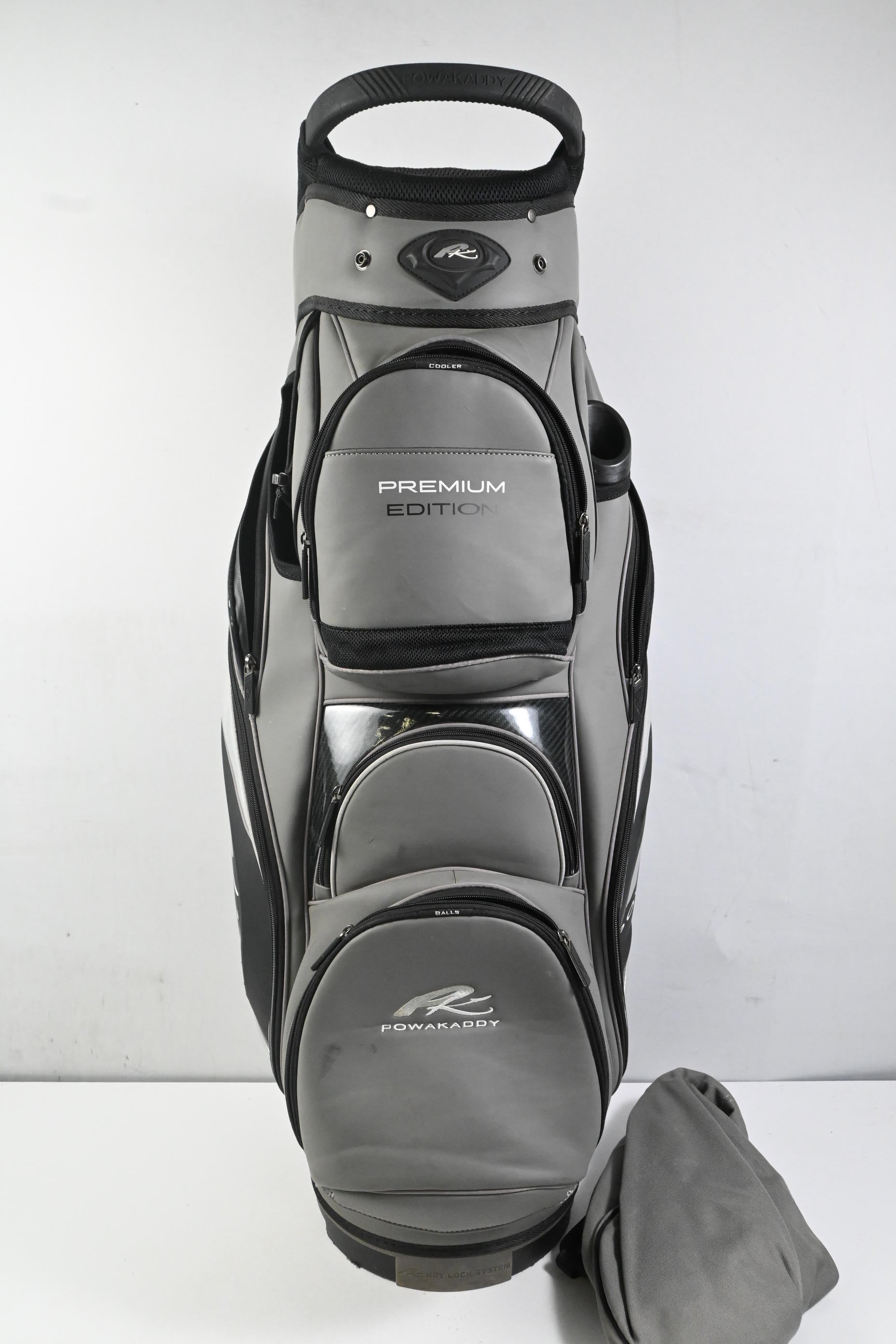 Powakaddy Premium Edition Cart Bag / 14-Way Divider / Grey, Black