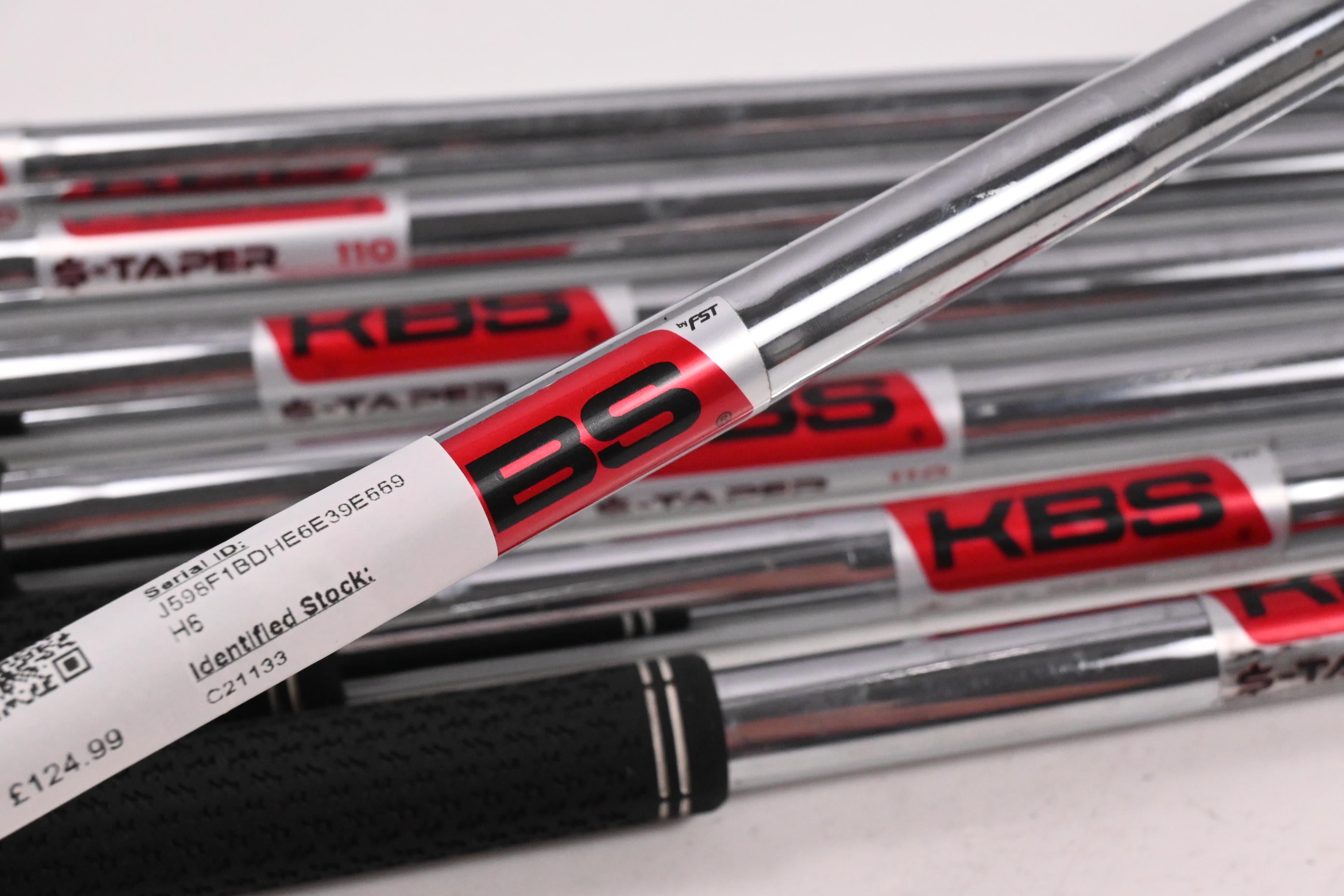 KBS $-Taper 110 Iron Shafts / Regular Flex / Set of 7 / .355" Taper Tips