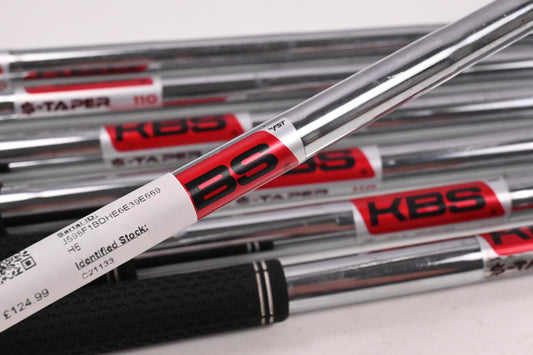 KBS $-Taper 110 Iron Shafts / Regular Flex / Set of 7 / .355" Taper Tips