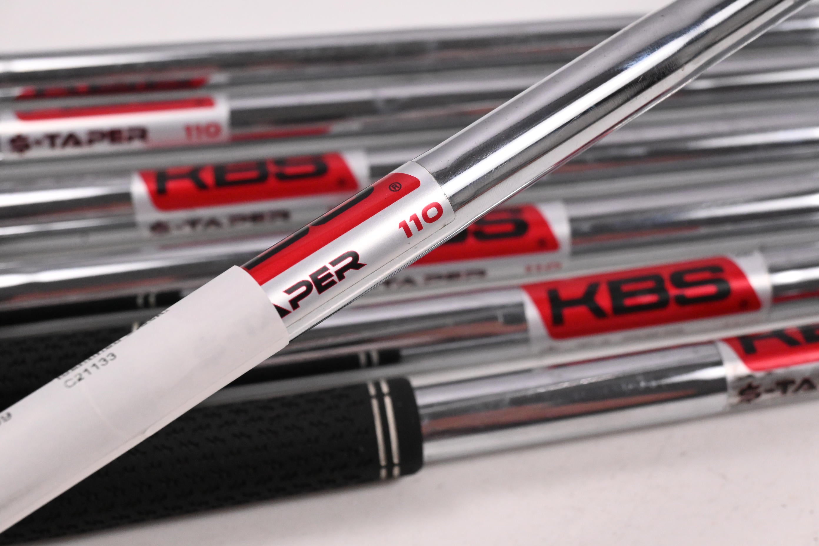 KBS $-Taper 110 Iron Shafts / Regular Flex / Set of 7 / .355" Taper Tips