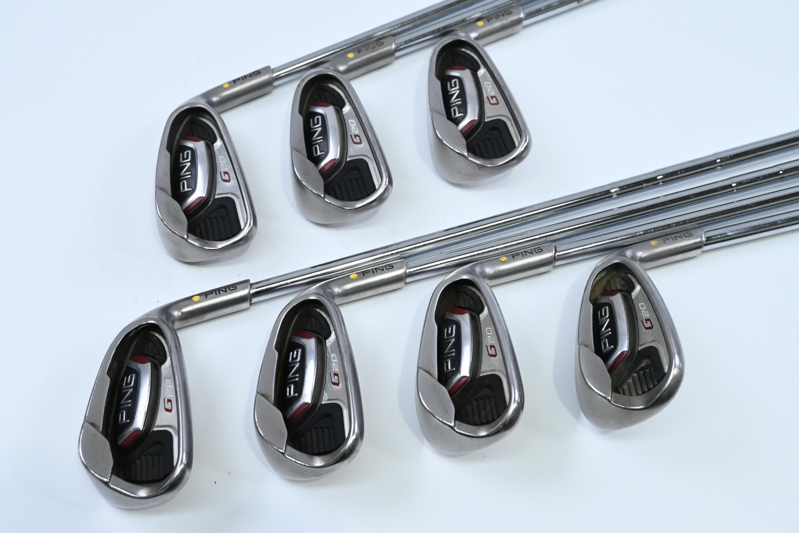Ping G20 Irons / 5-PW+SW / Yellow Dot / Regular Flex Ping CFS Shafts