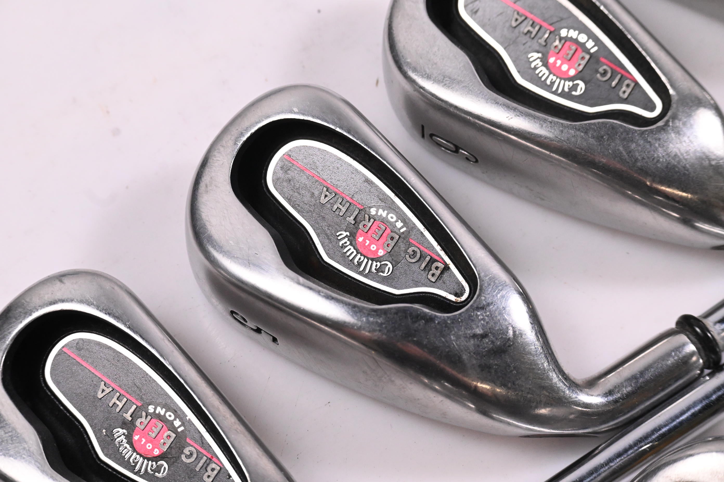 Left Hand Callaway Big Bertha 2002 Irons / 4-PW+SW / UniFlex Callaway Shafts
