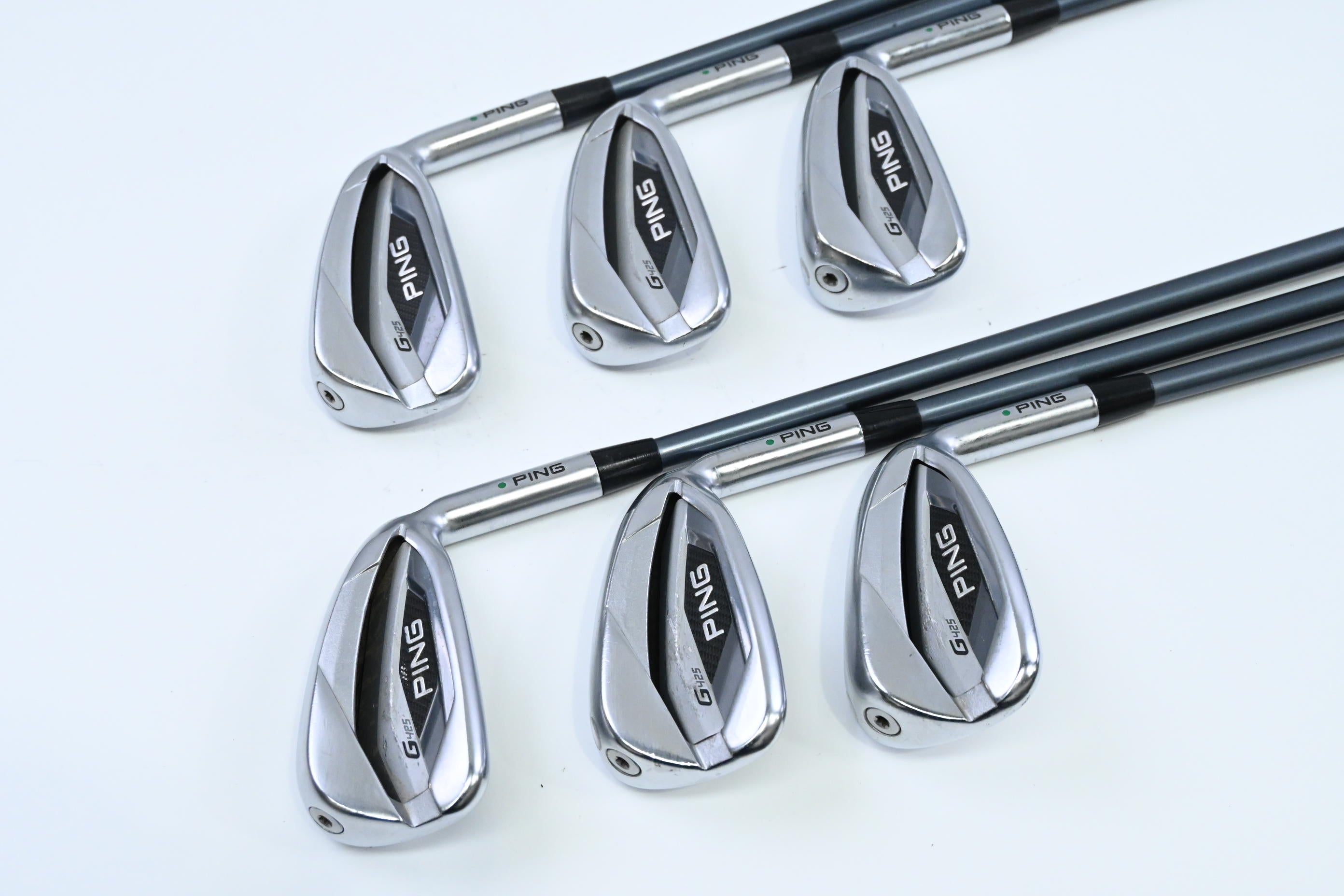 Ping G425 Irons / 4-9 / Green Dot / Regular Flex Ping Alta CB Slate Shafts