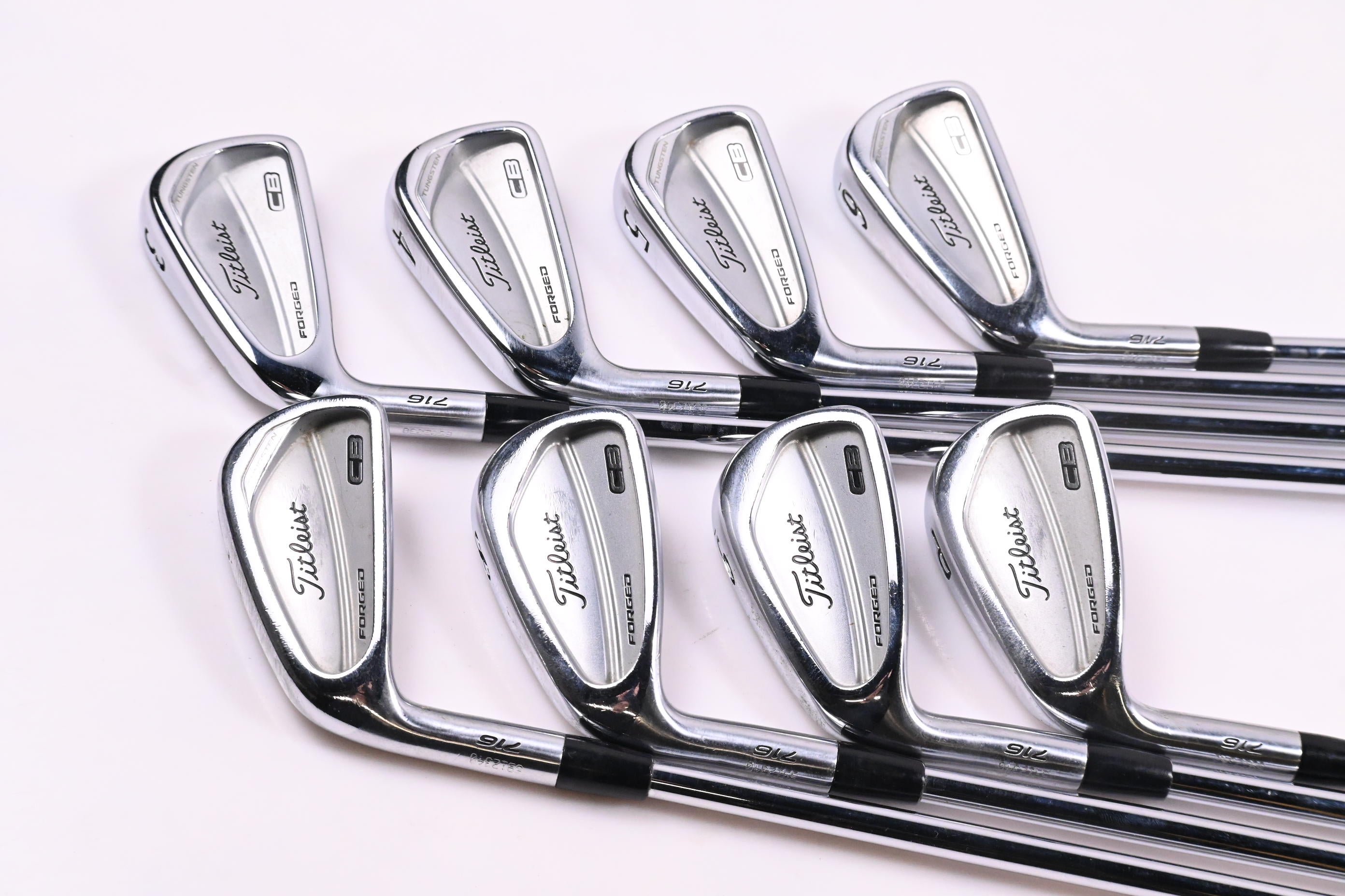 Left Hand Titleist 716 CB Irons / 3-PW / Stiff Flex Dynamic Gold S300 Shafts