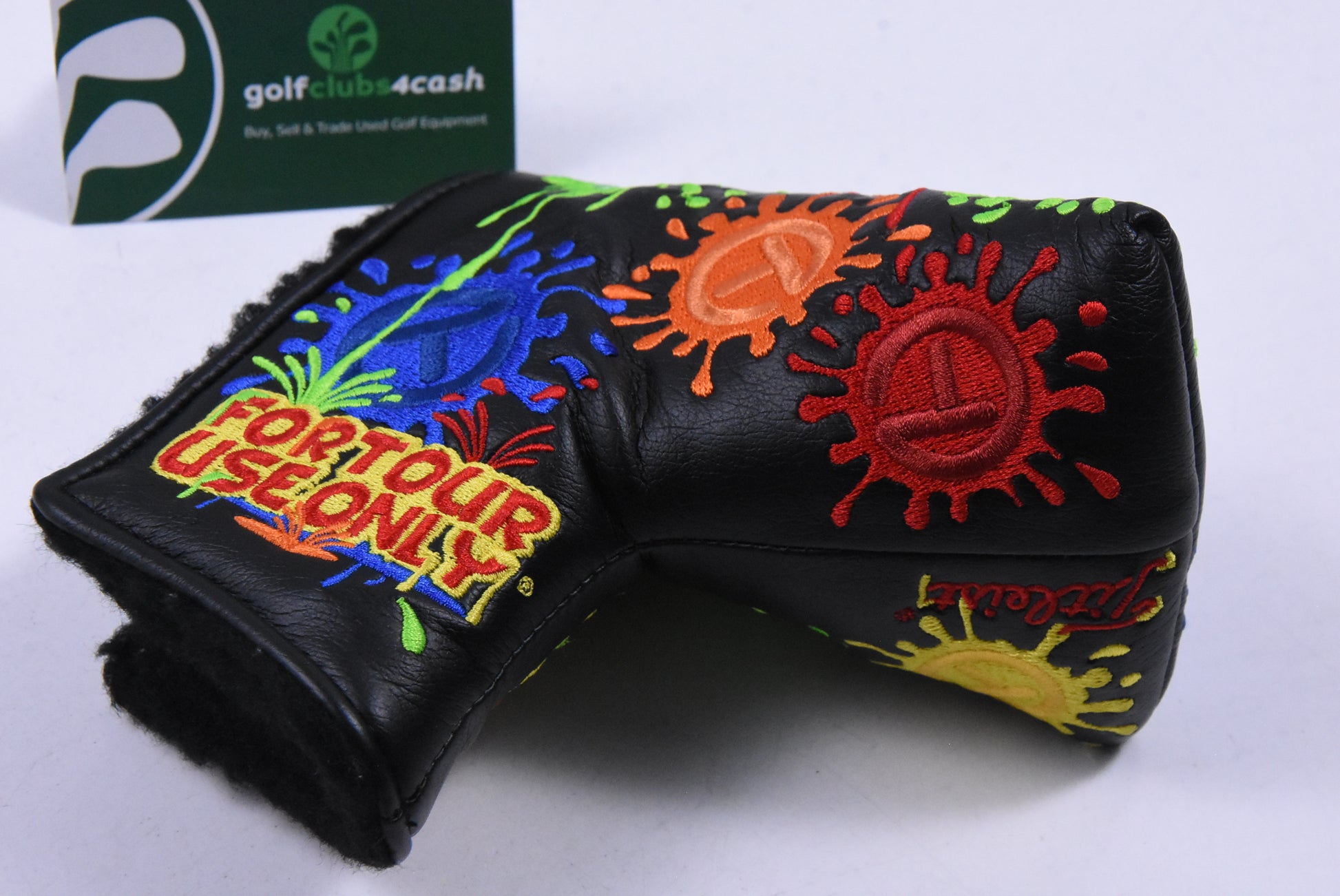 Scotty Cameron Circle T Rainbow Paint Splash Putter Cover / Mid-Mallet / Black