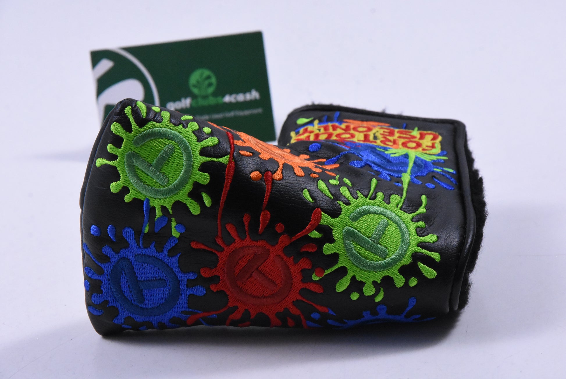 Scotty Cameron Circle T Rainbow Paint Splash Putter Cover / Mid-Mallet / Black